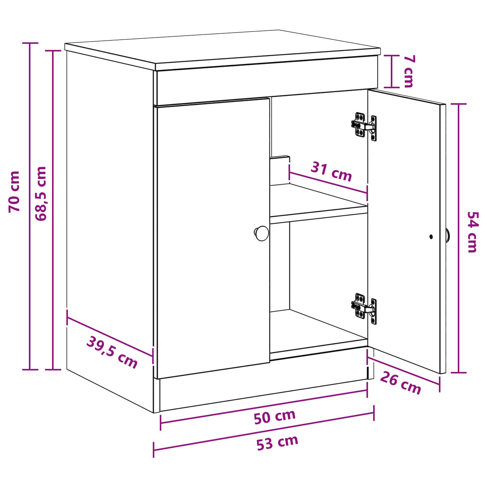 Kupaonski ormar Staro drvo 54 x 41 x 70 cm Konstruirano drvo