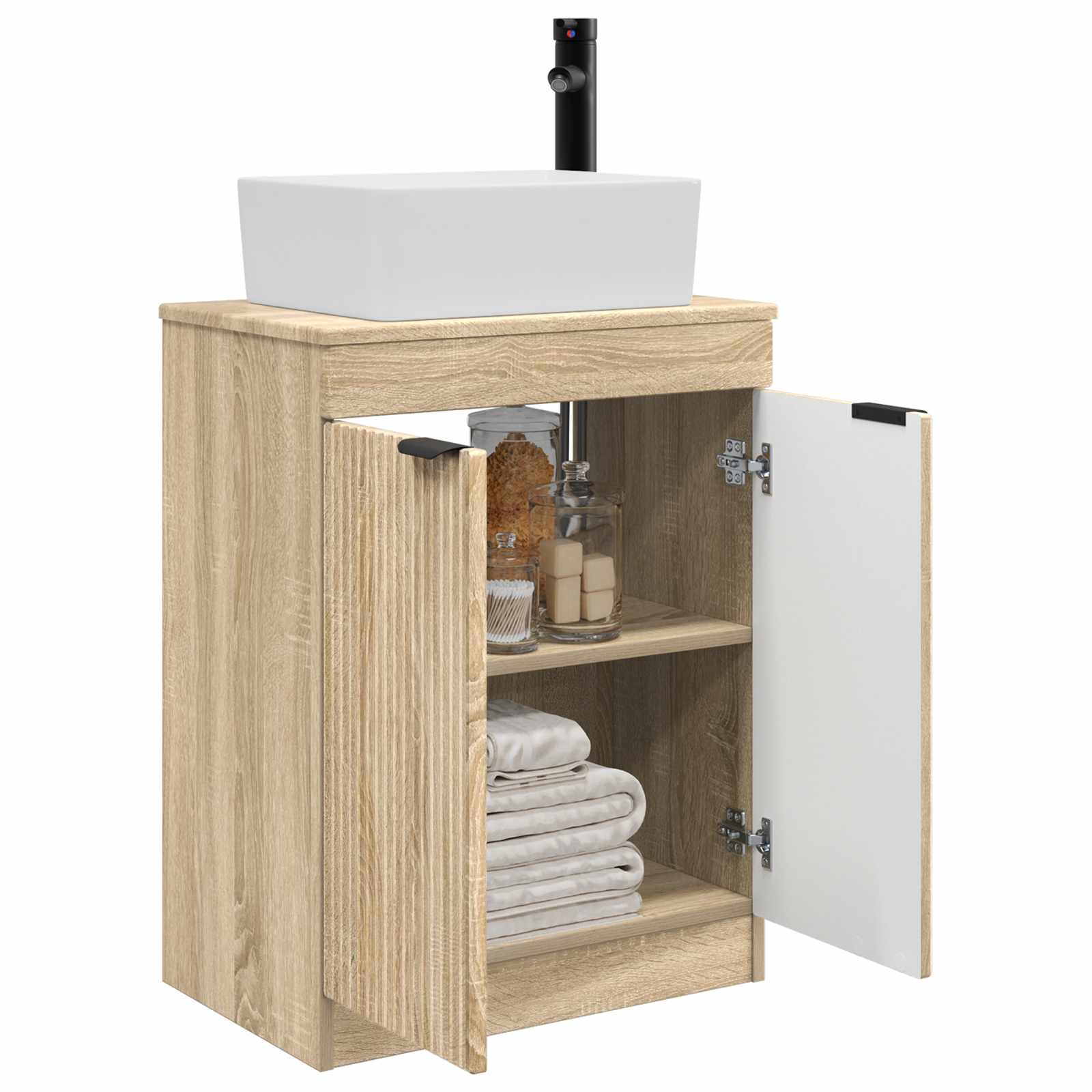 Kupaonski umivaonik s sudoperom Hrast sonoma 54 x 35 x 83 cm