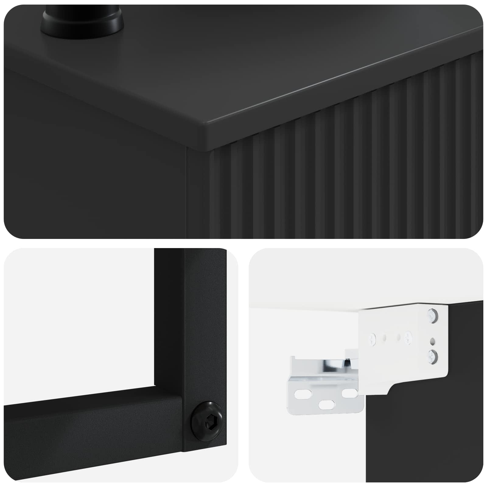 Zidni sudoper Crna 40 x 41 x 40,5 cm Konstruirano drvo