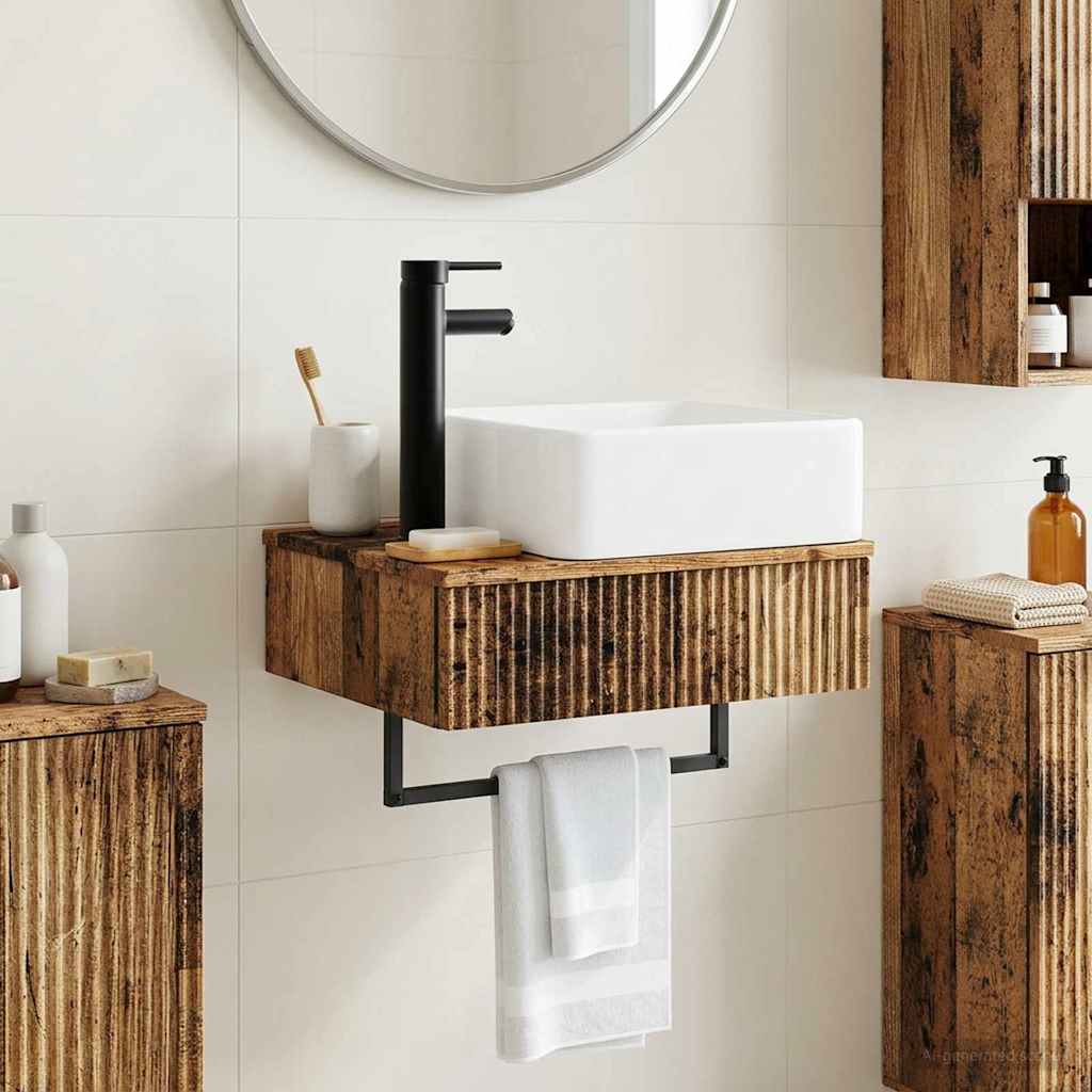 Zidni sudoper Staro drvo 50 x 41 x 39 cm Konstruirano drvo