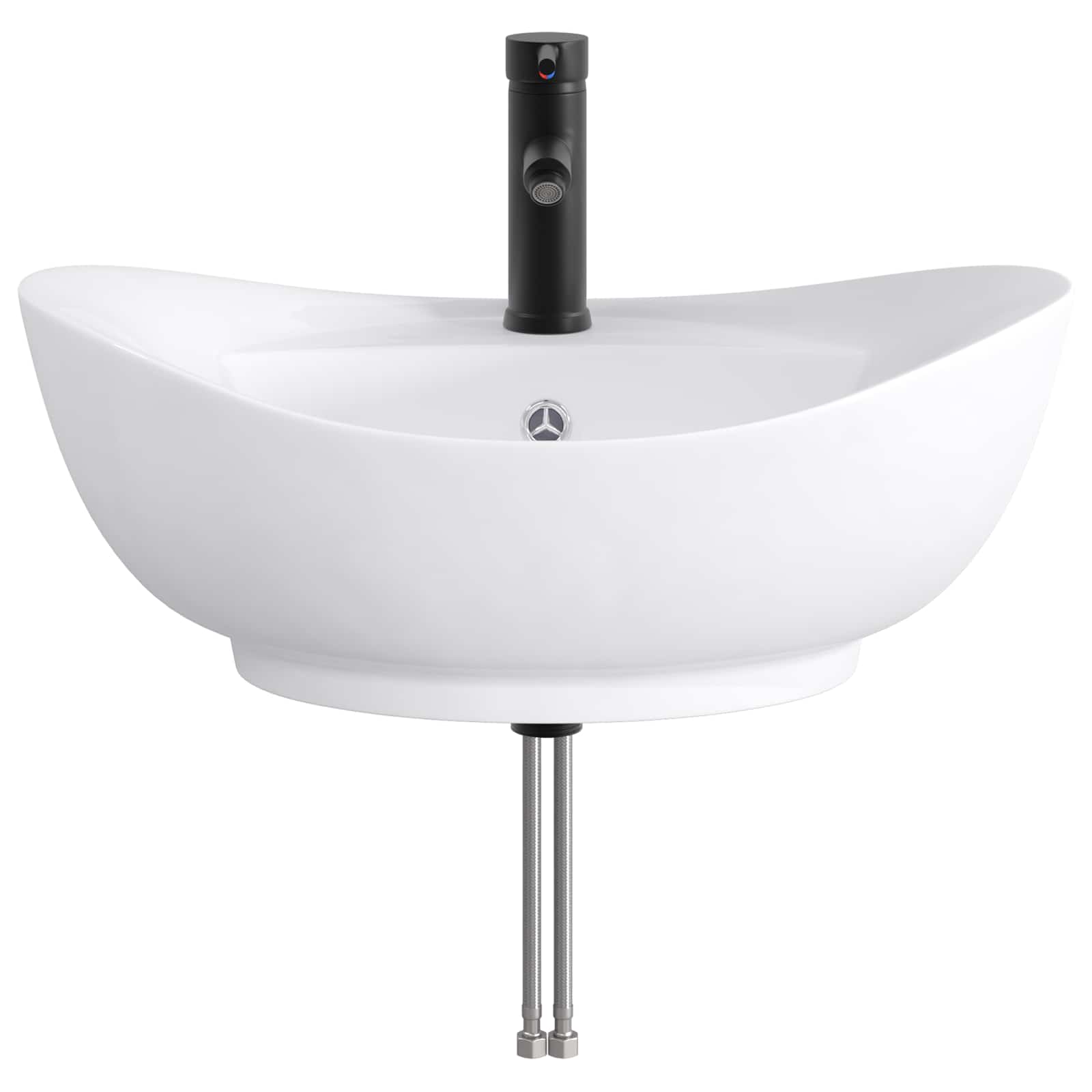 Umivaonik za kupaonicu Mat Crna 59 x 35 x 21 cm Metal