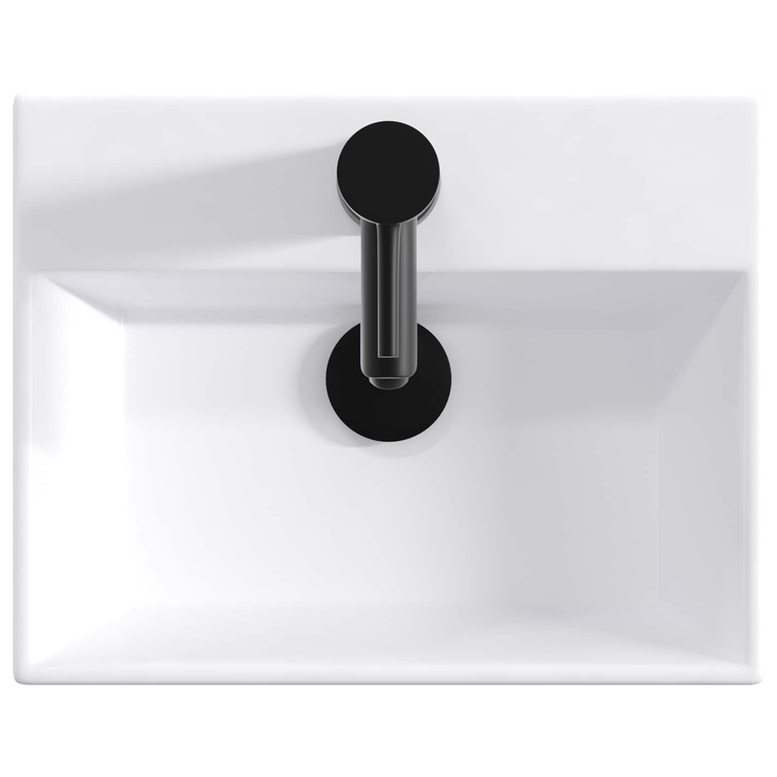 Umivaonik za kupaonicu Mat Crna 39 x 30,5 x 12,5 cm Metal
