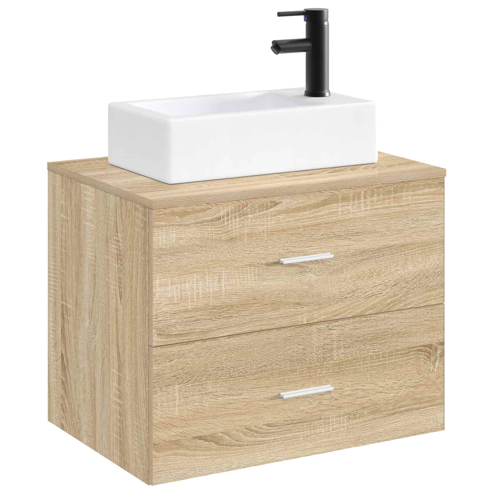 Umivaonik za kupaonicu Mat Crna 45,5 x 25,5 x 13 cm Metal