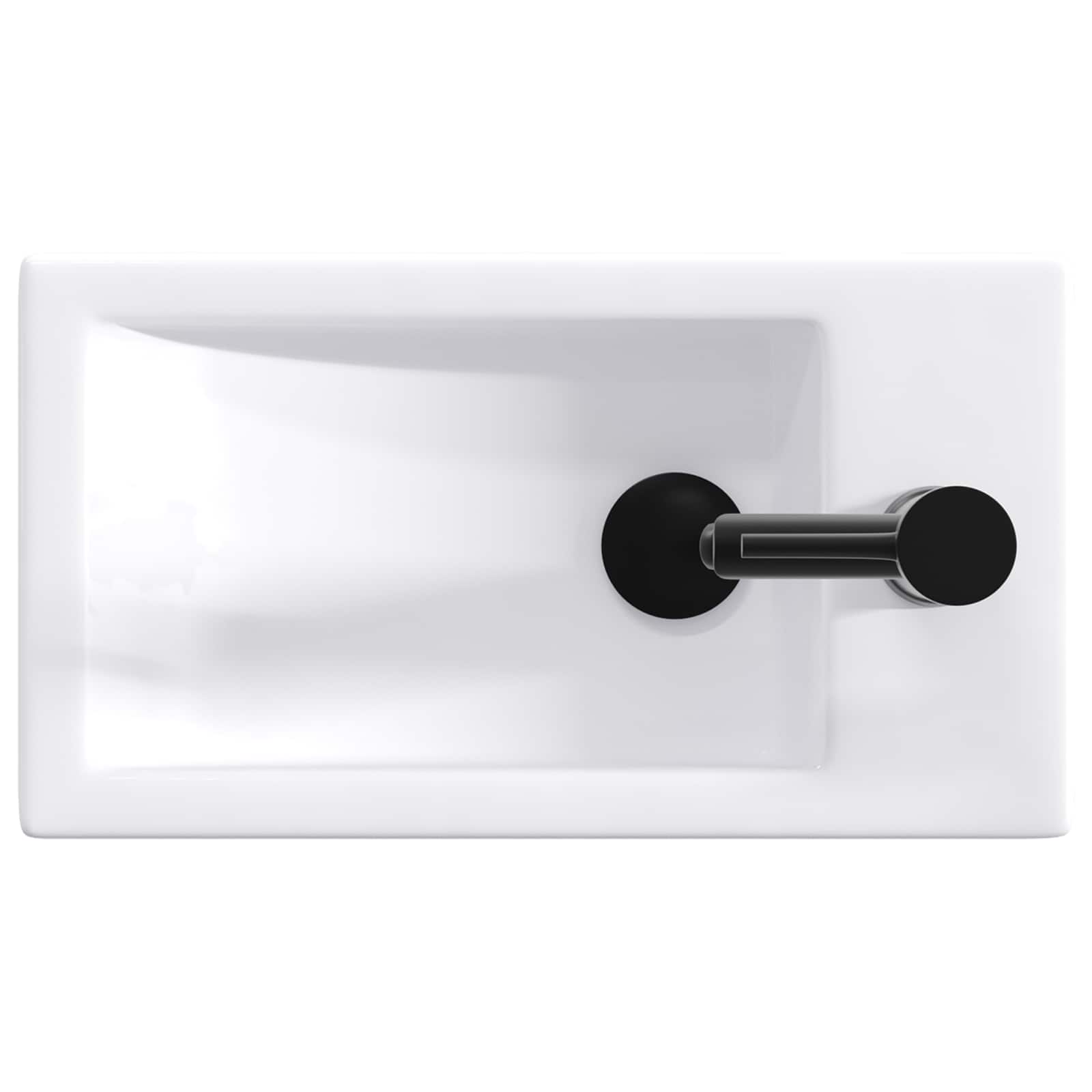 Umivaonik za kupaonicu Mat Crna 45,5 x 25,5 x 13 cm Metal