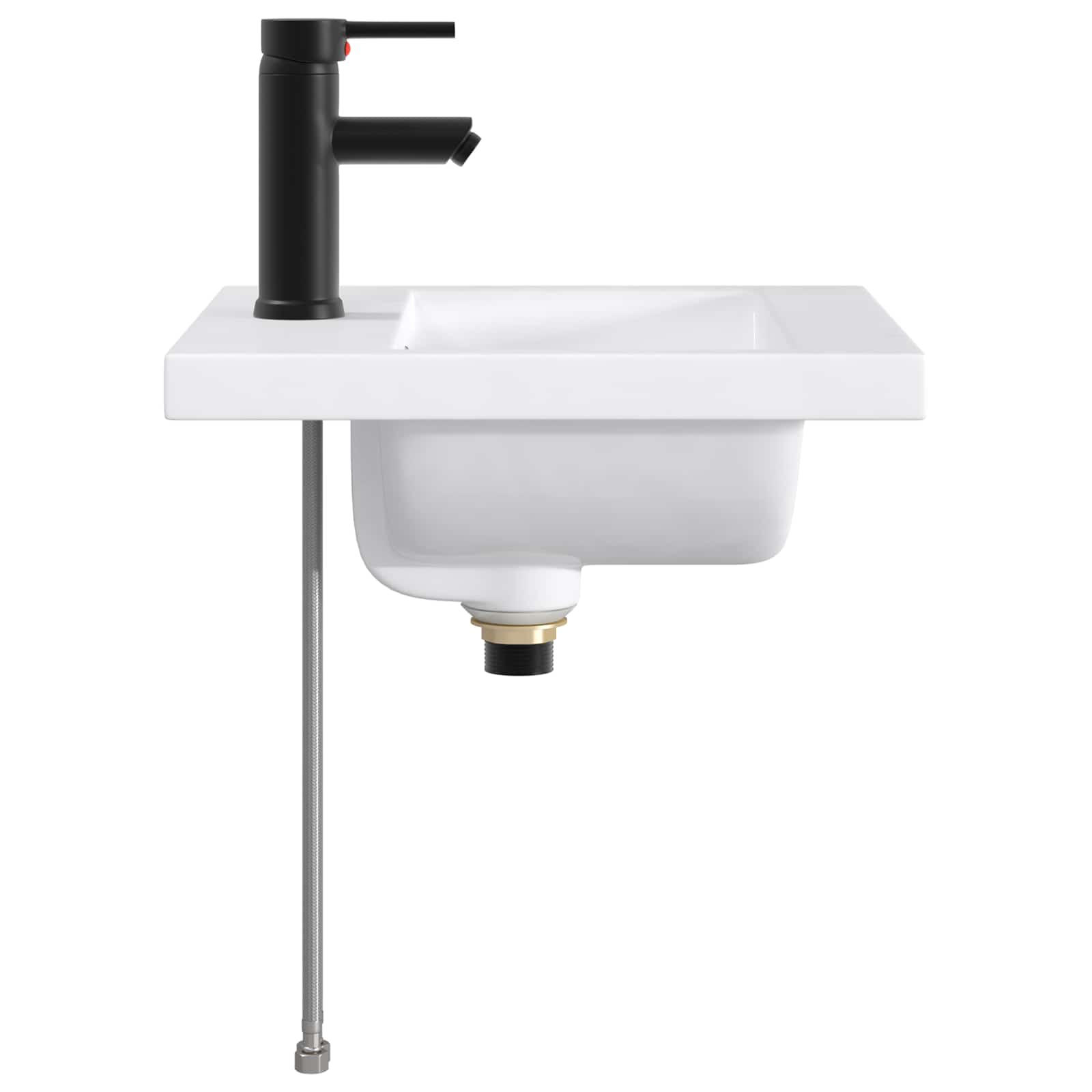 Umivaonik za kupaonicu Mat Crna 42 x 40 x 16,5 cm Metal