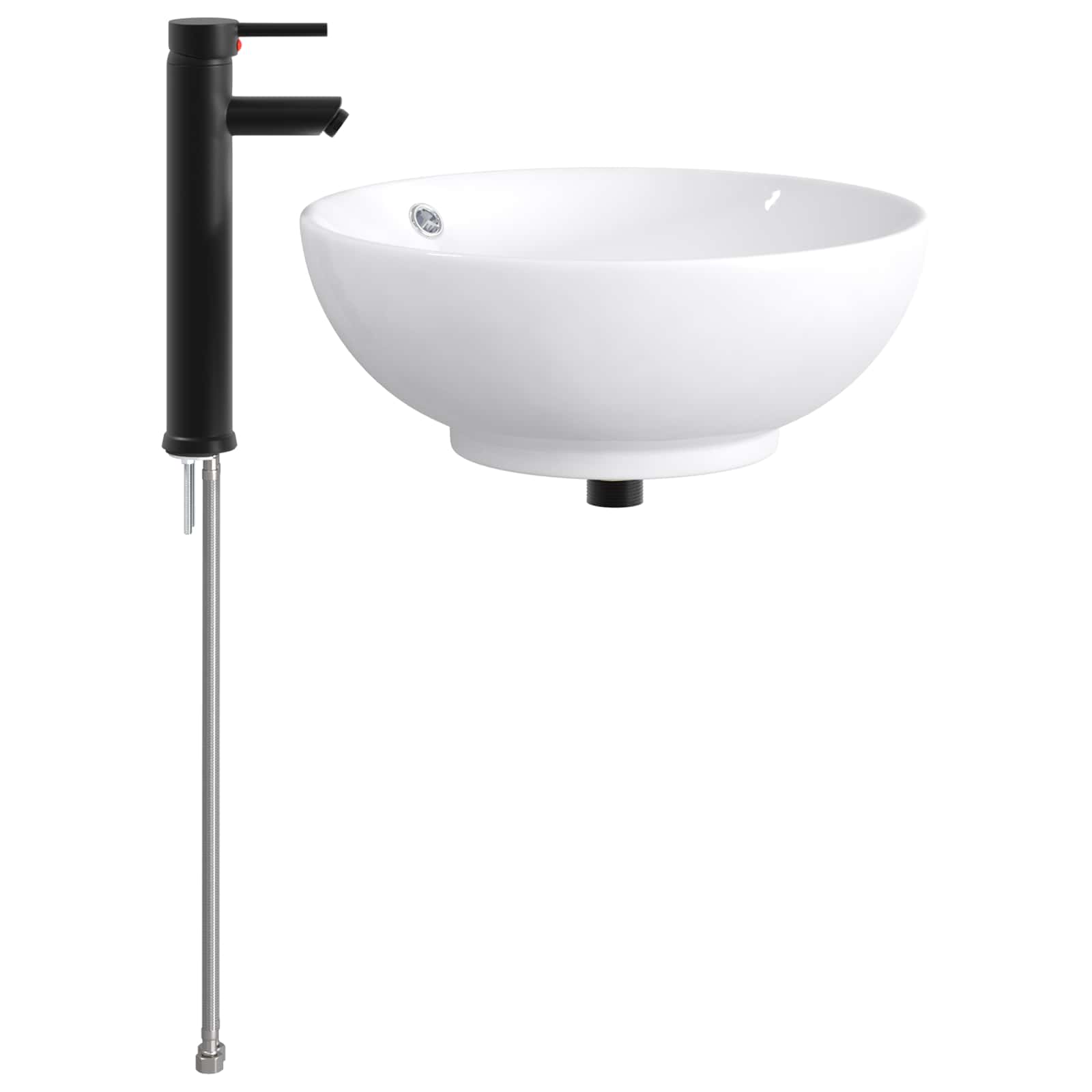 Umivaonik za kupaonicu Mat Crna 44 x 44 x 16 cm Metal