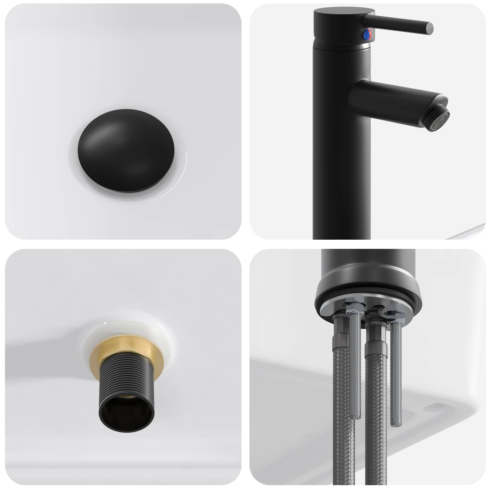 Umivaonik za kupaonicu Mat Crna 40,5 x 30,5 x 13 cm Metal