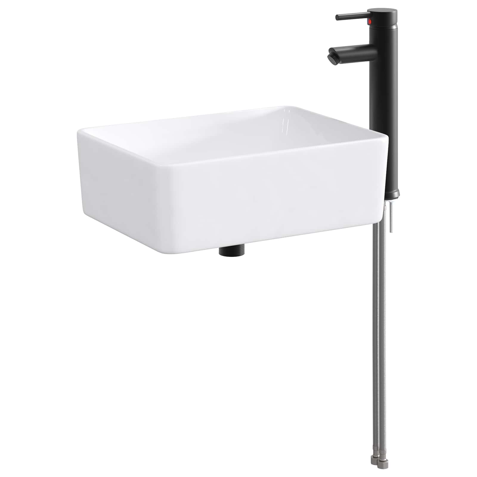 Umivaonik za kupaonicu Mat Crna 40,5 x 30,5 x 13 cm Metal