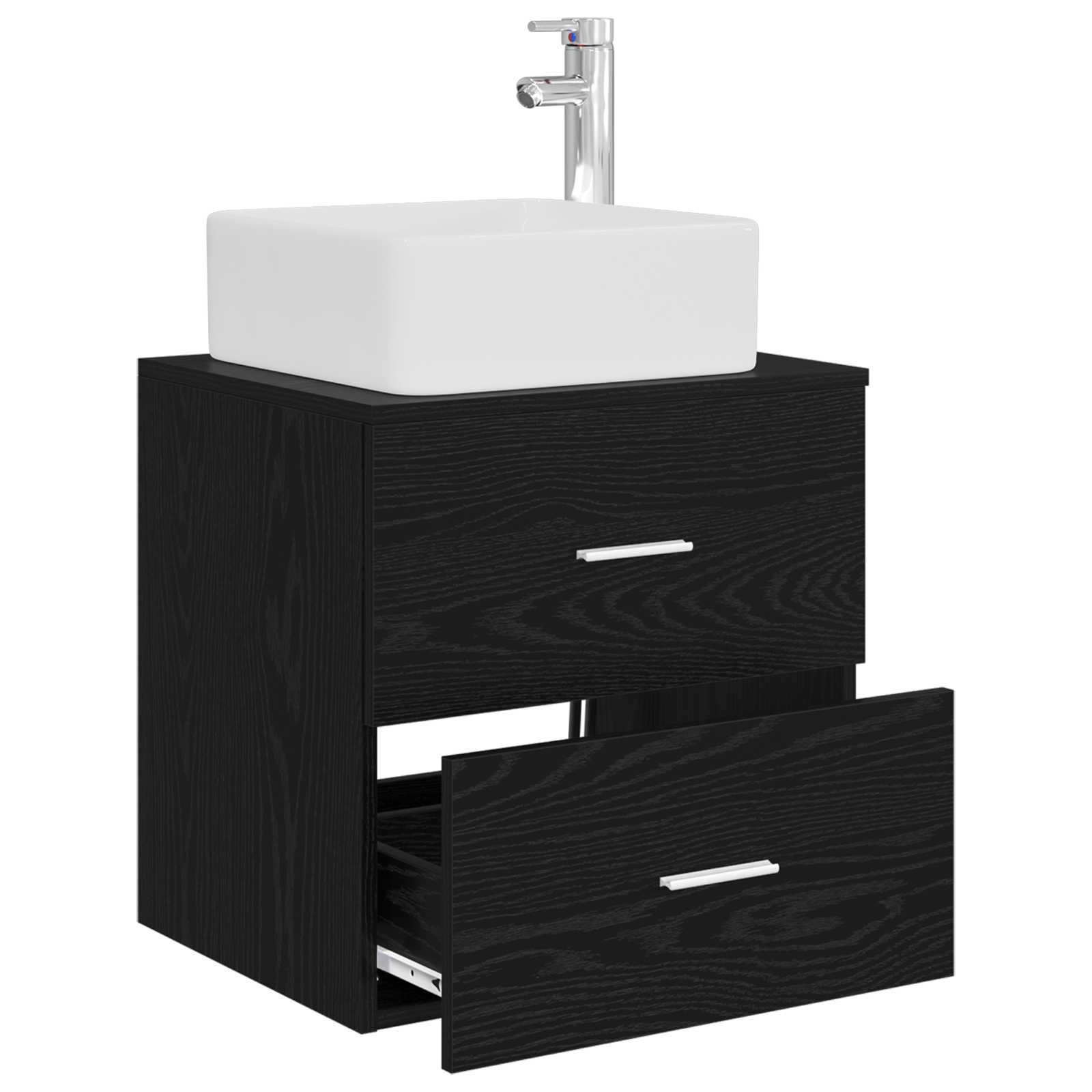 Umivaonik s policom Crni hrast 49,5 x 41 x 63 cm