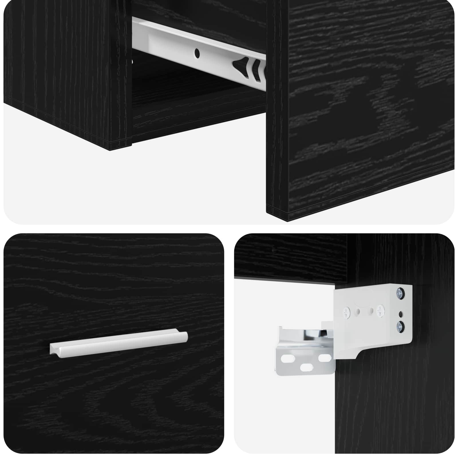Umivaonik s policom Crni hrast 49,5 x 41 x 62,5 cm