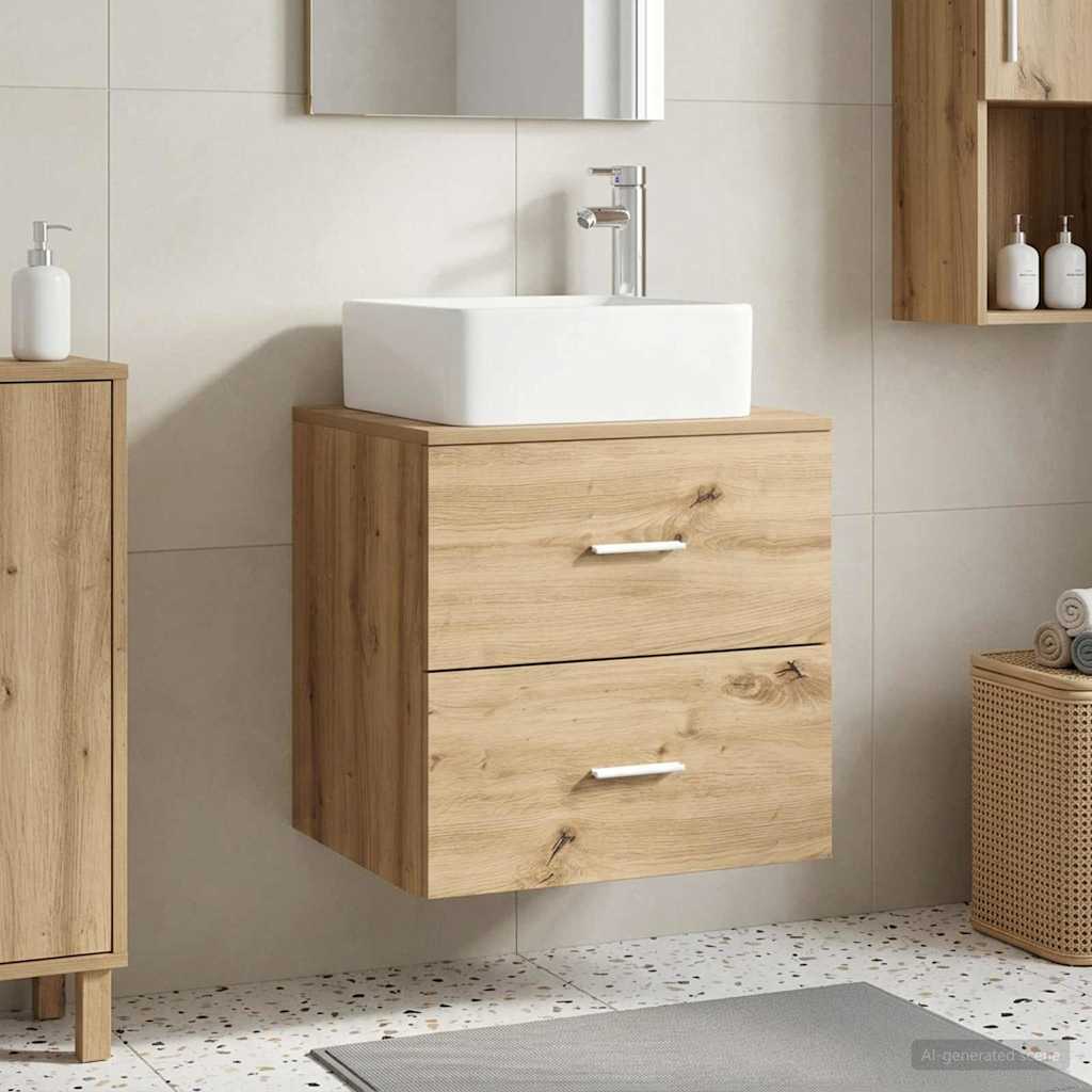 Umivaonik s policom Hrast artisan 53 x 34,5 x 63 cm