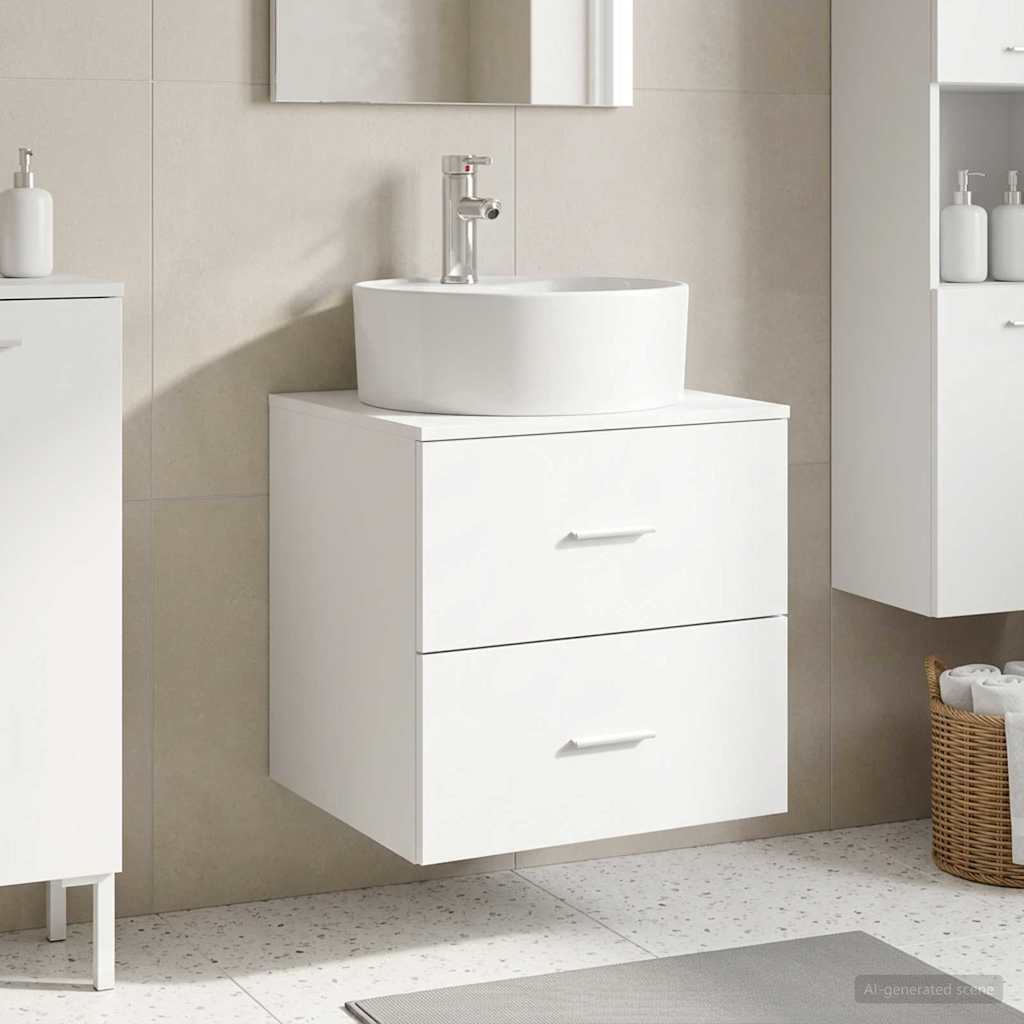 Umivaonik s policom Bijela 49,5 x 44,5 x 65 cm
