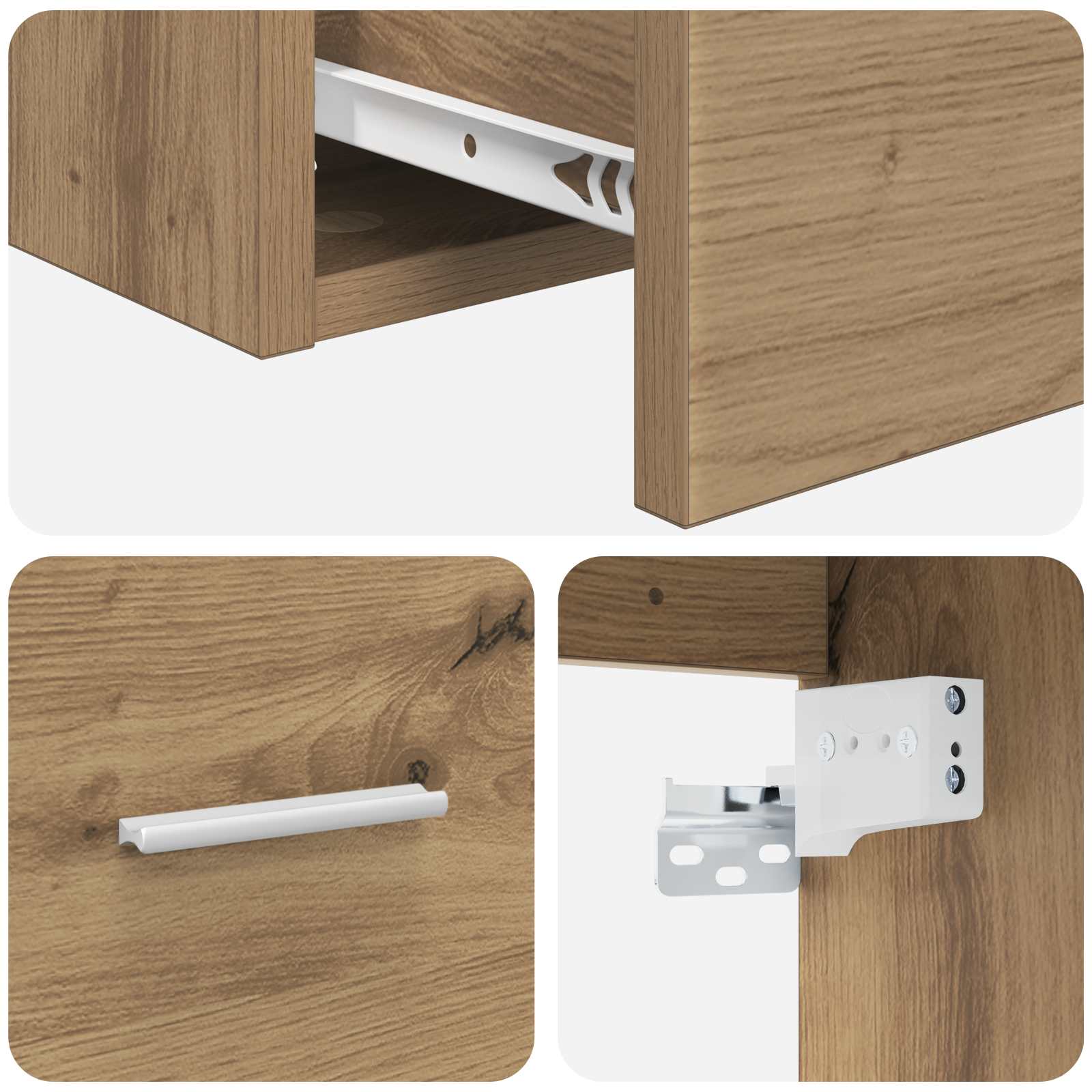 Umivaonik s policom Hrast artisan 49,5 x 44,5 x 66,5 cm