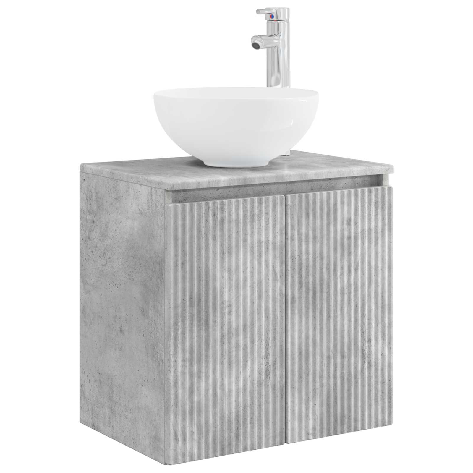 Umivaonik s policom Betonska siva 49,5 x 35 x 63 cm