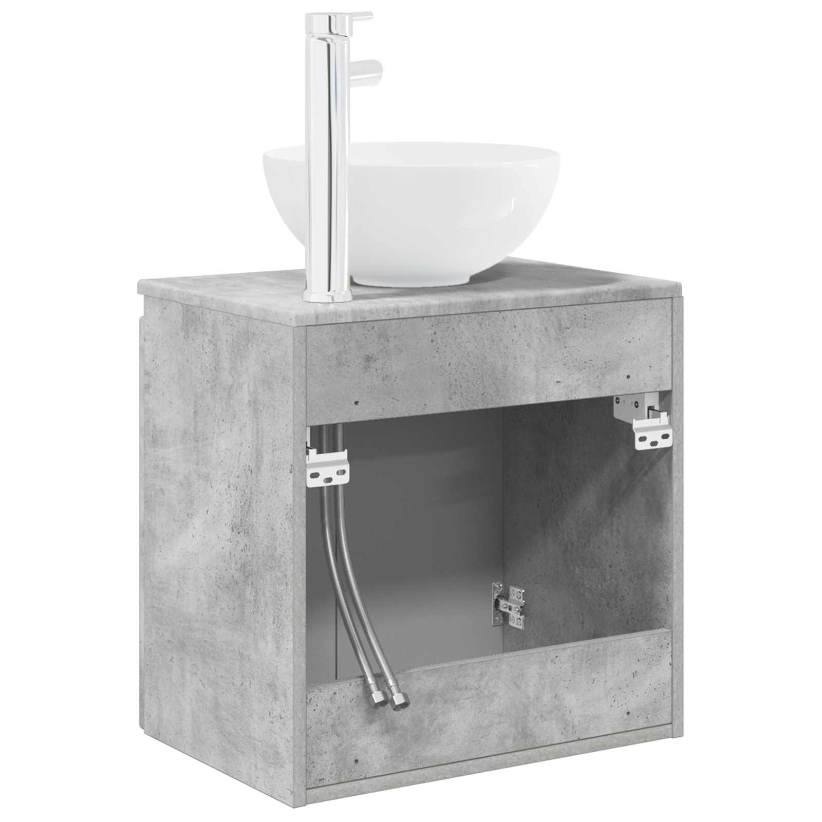 Umivaonik s policom Betonska siva 49,5 x 41 x 64,5 cm