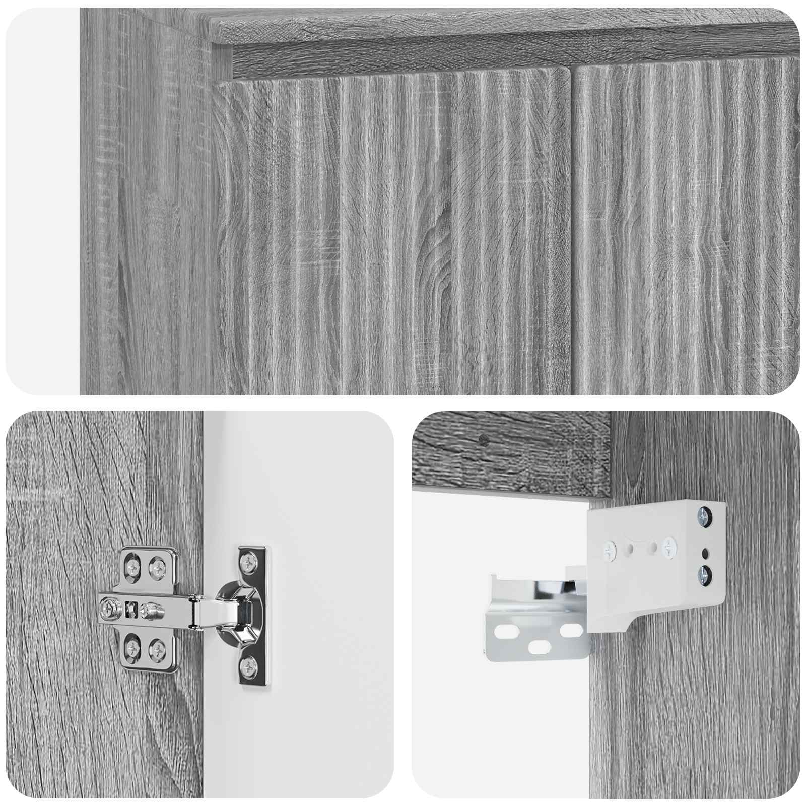 Umivaonik s policom Siva Sonoma 49,5 x 41 x 64,5 cm