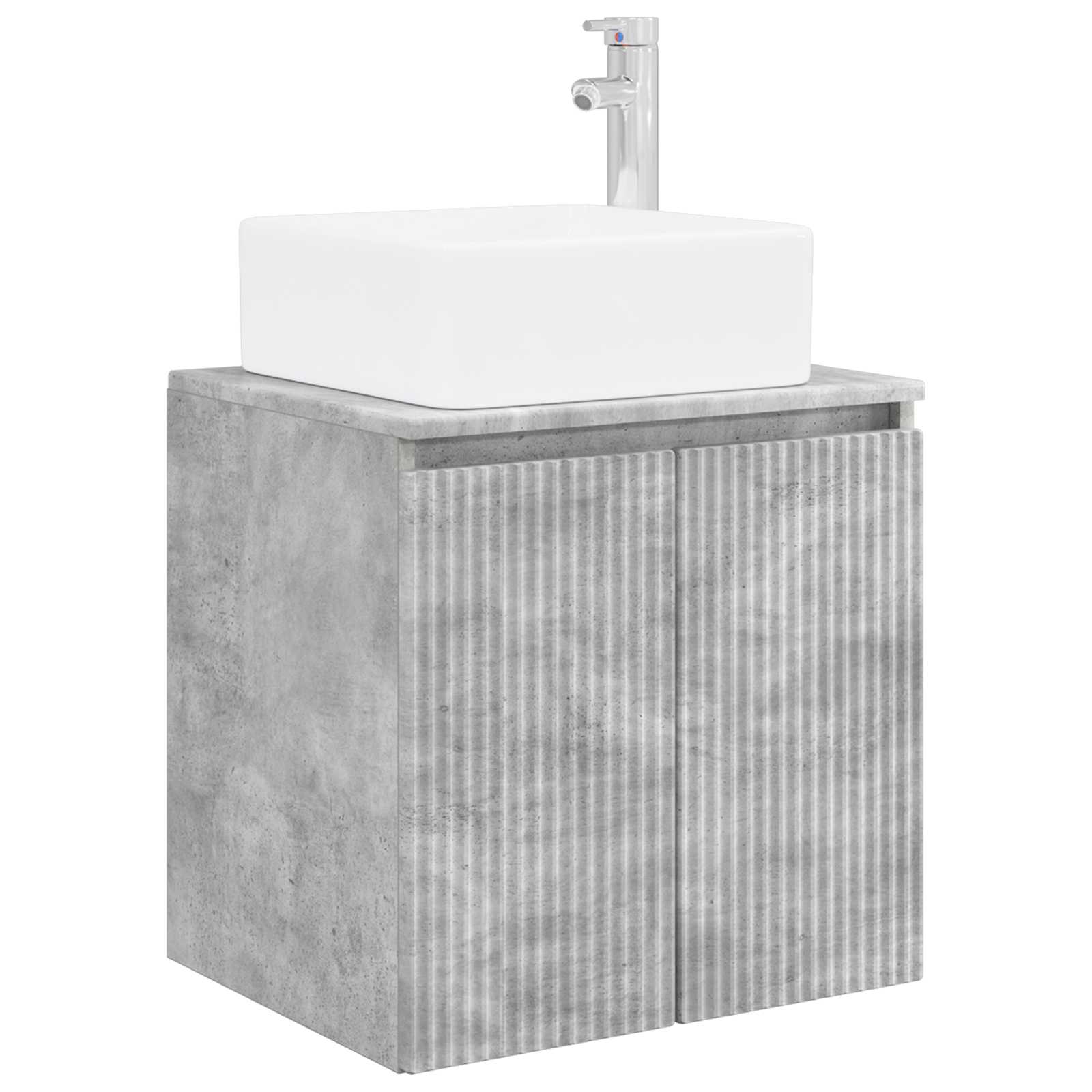Umivaonik s policom Betonska siva 49,5 x 41 x 63 cm