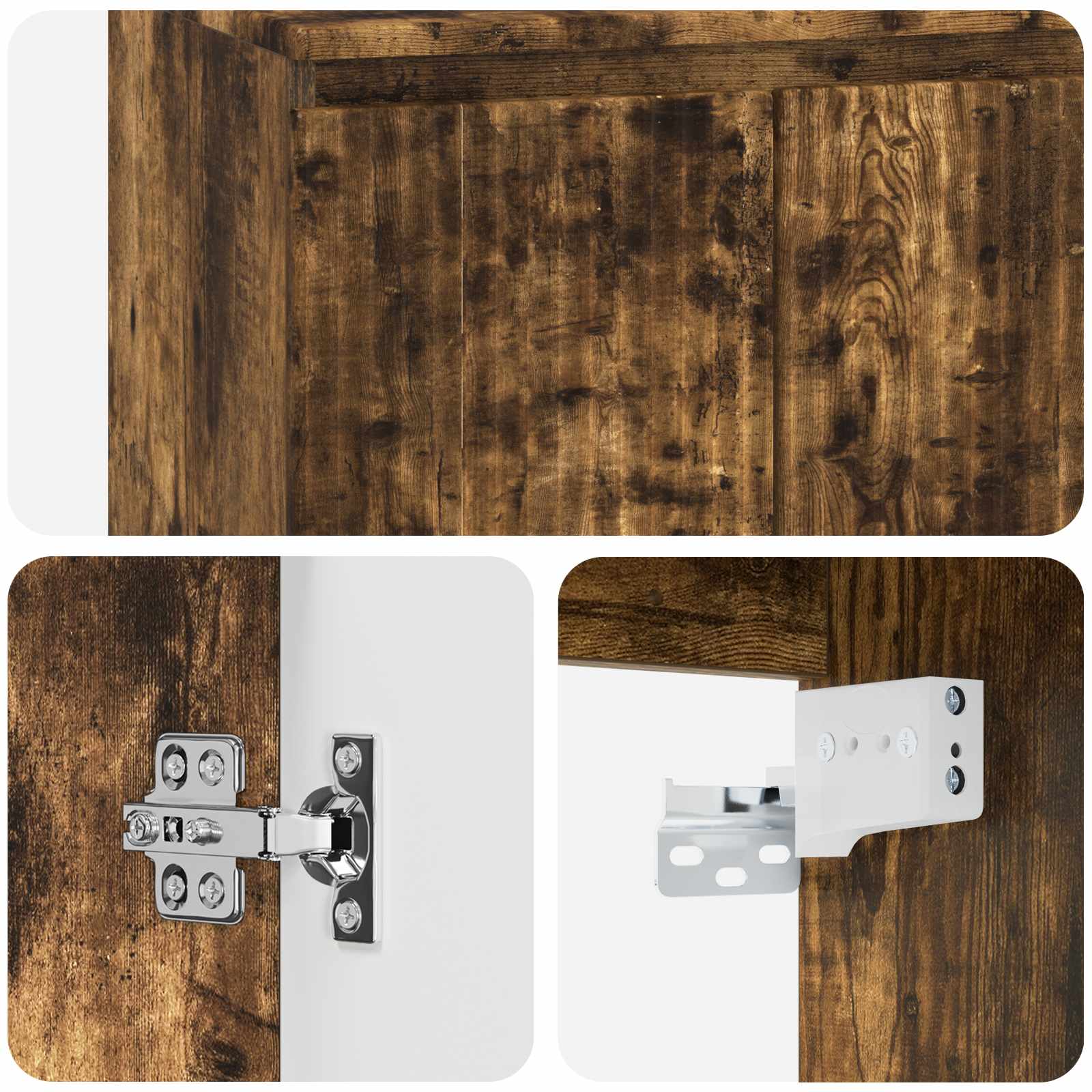Umivaonik s policom Dimljeni hrast 49,5 x 41 x 63 cm