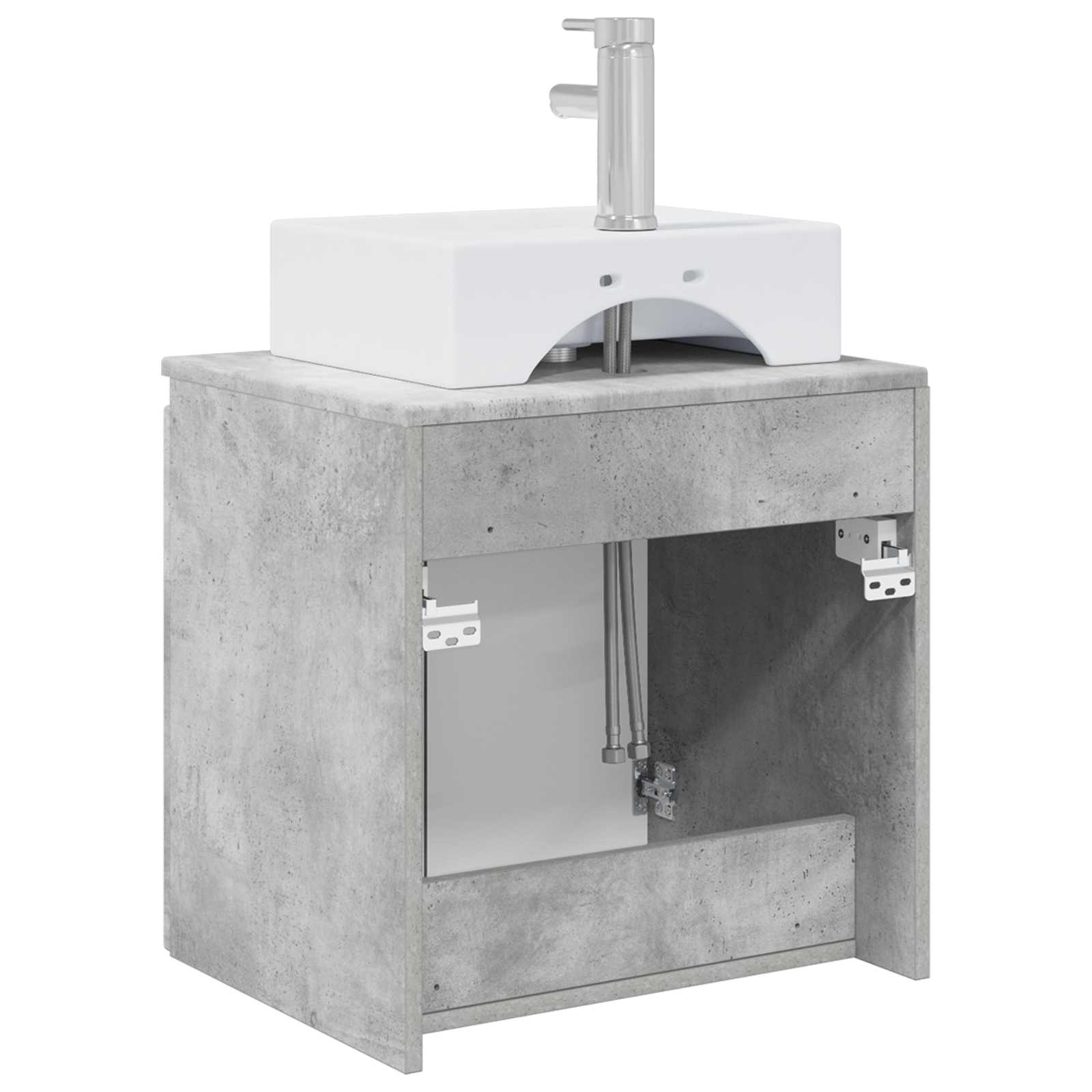 Umivaonik s policom Betonska siva 49,5 x 41 x 62,5 cm