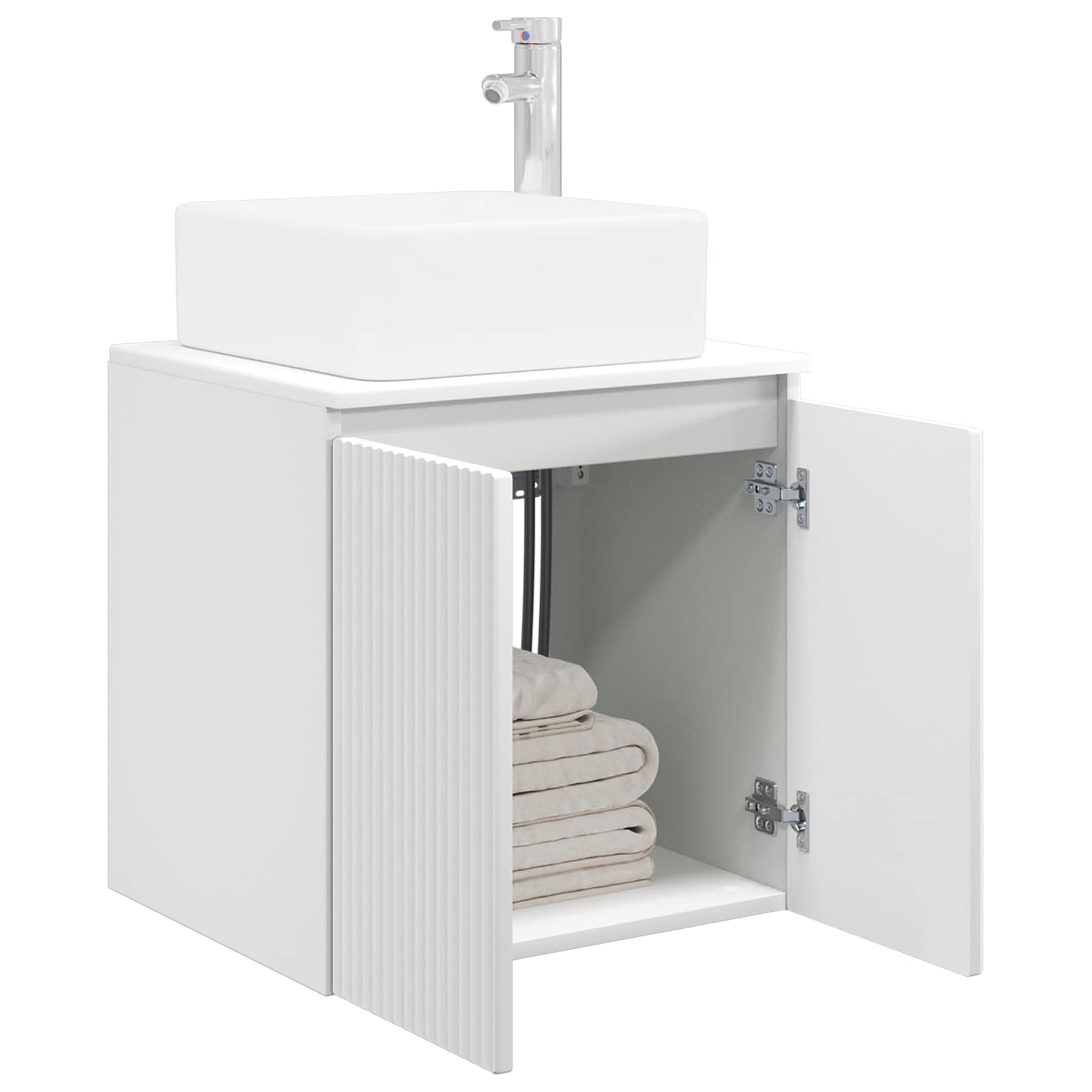 Umivaonik s policom Bijela 53 x 35 x 63 cm Konstruirano drvo