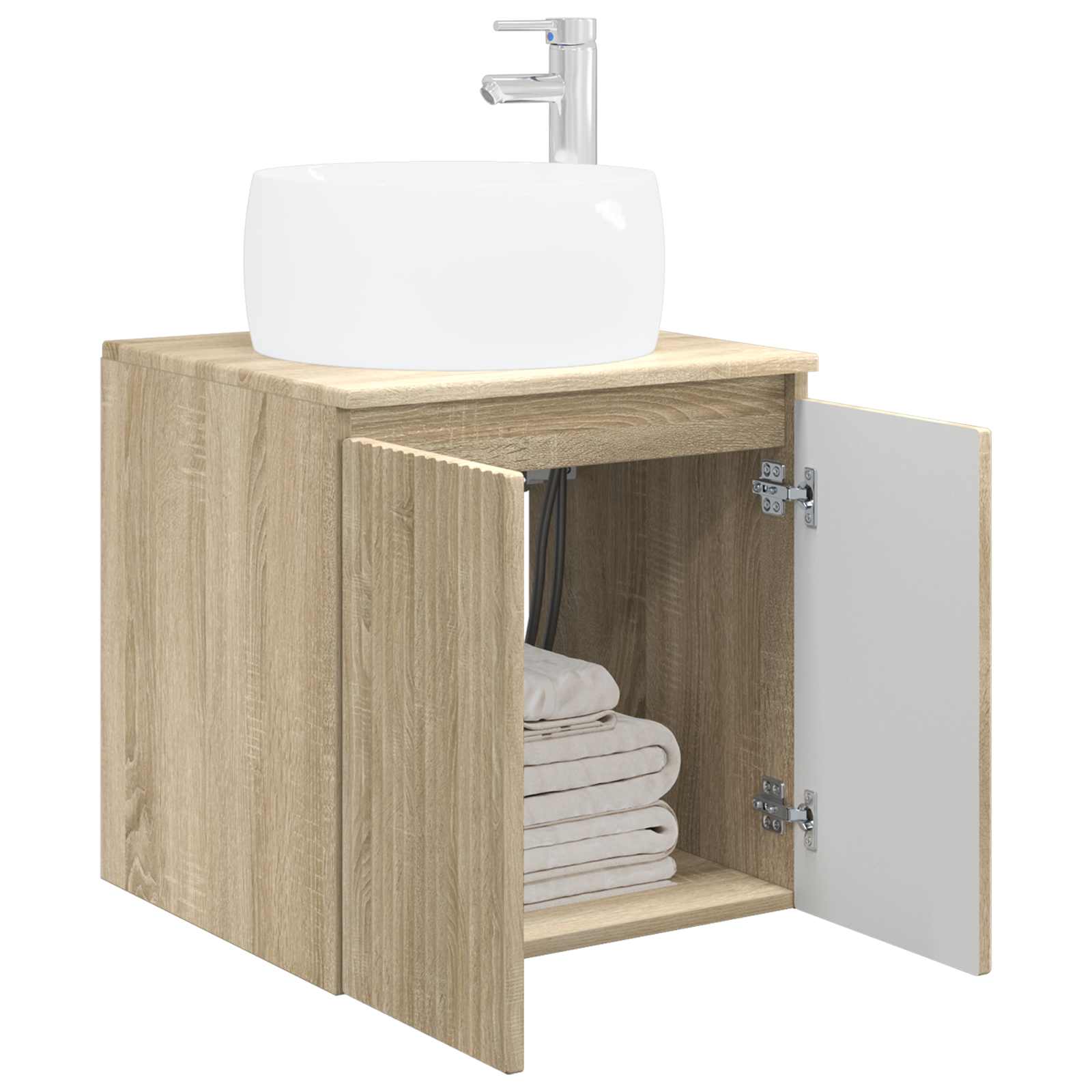Umivaonik s policom Hrast sonoma 49,5 x 44,5 x 66 cm