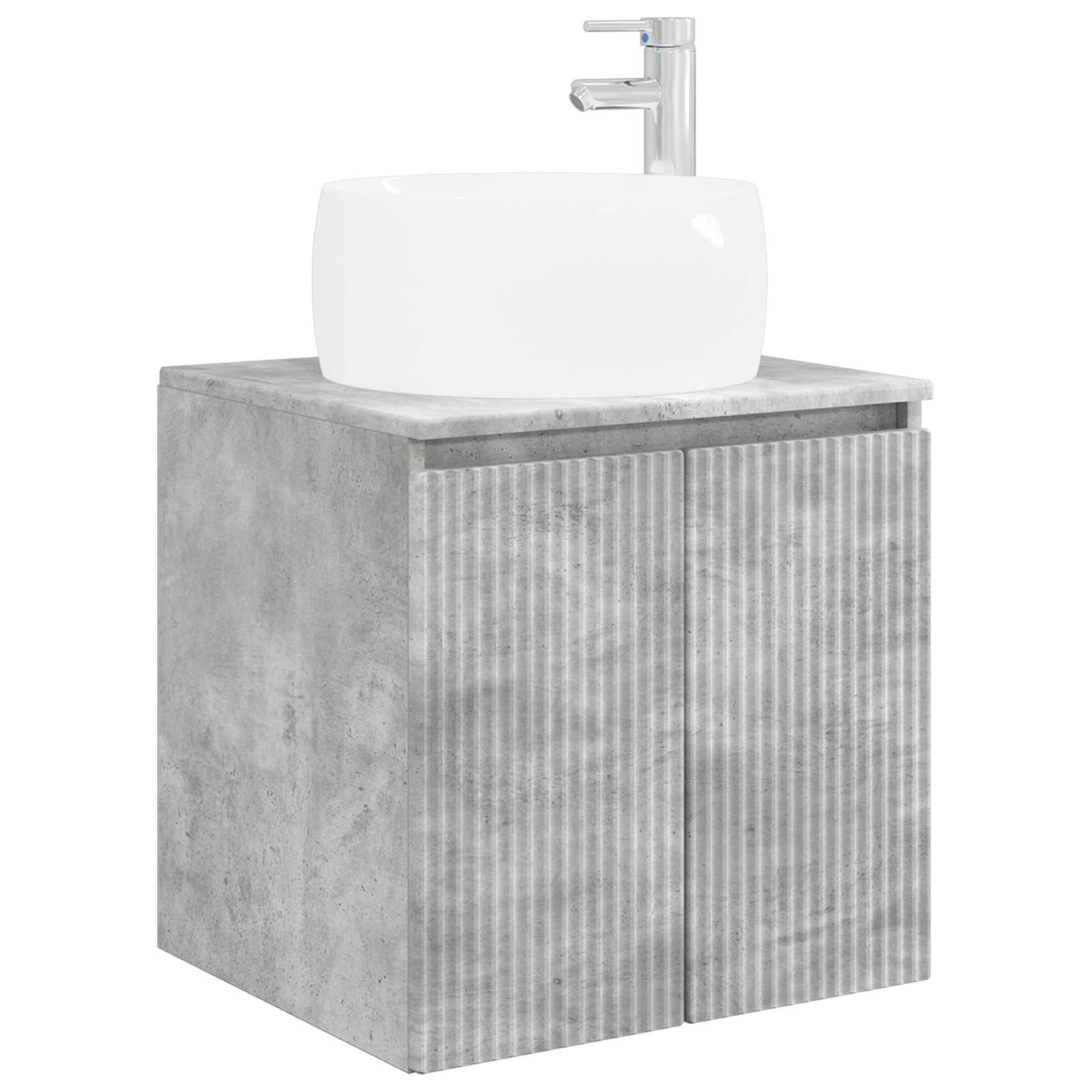 Umivaonik s policom Betonska siva 49,5 x 44,5 x 66 cm