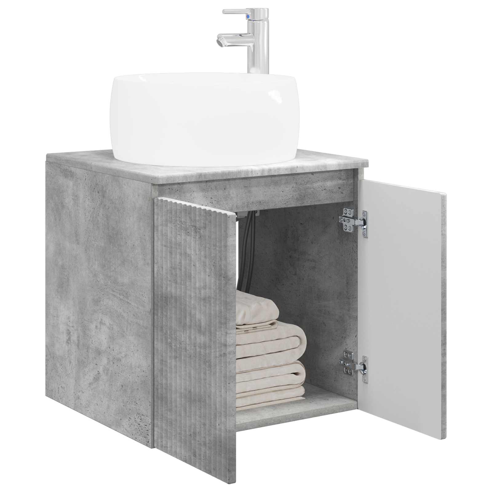 Umivaonik s policom Betonska siva 49,5 x 44,5 x 66 cm