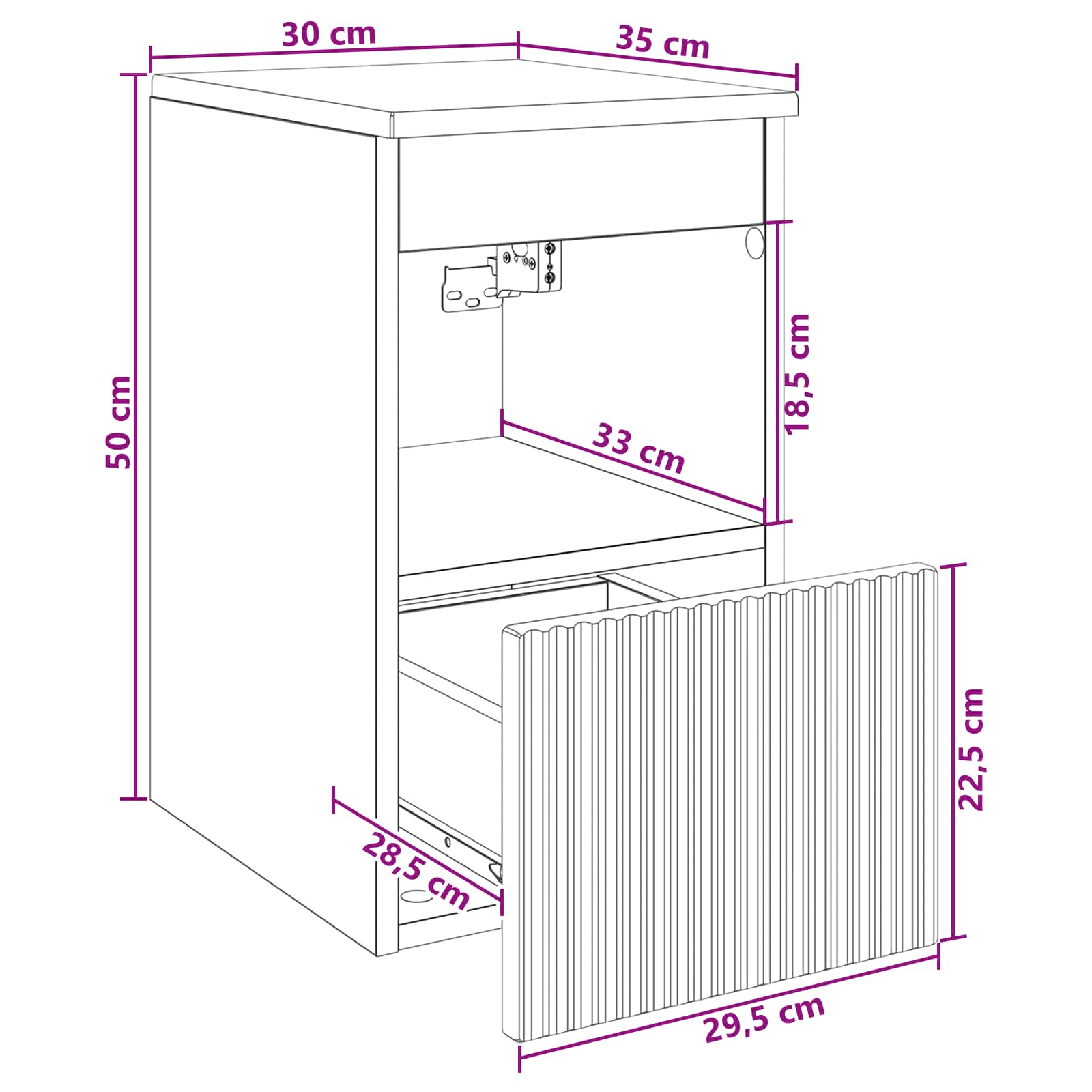 Kupaonski ormar Staro drvo 30 x 35 x 50 cm Konstruirano drvo