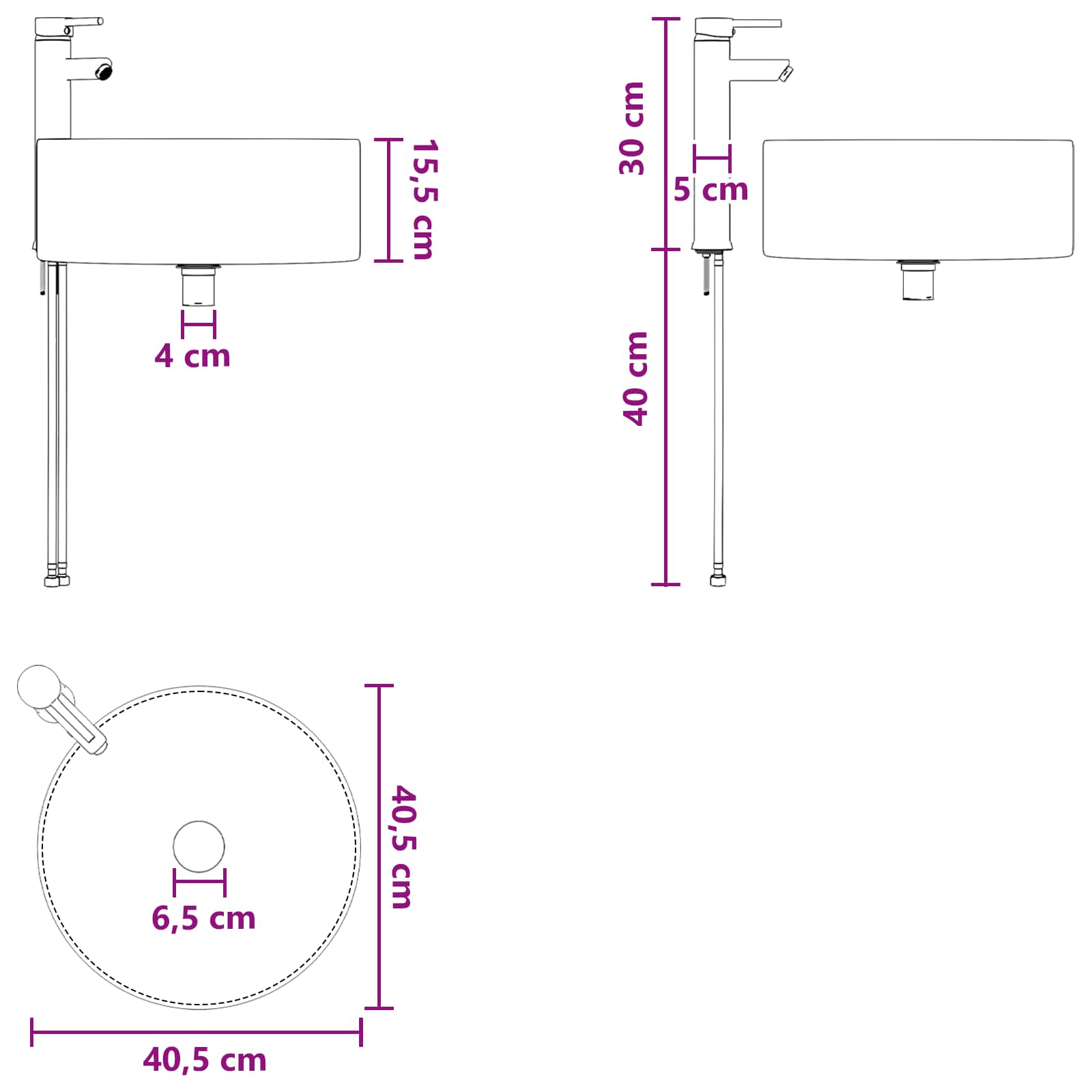 Umivaonik s policom za zid Betonska siva 49 x 44,5 x 65,5 cm