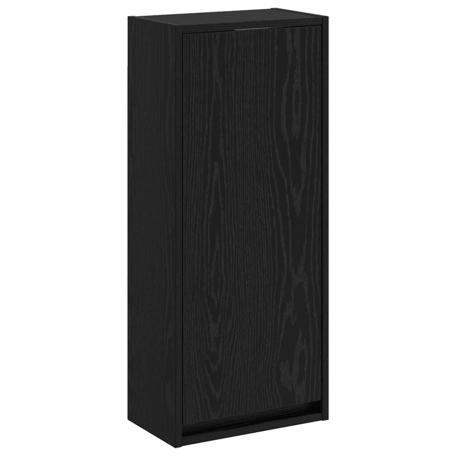 Umivaonik s policom za zid Crni hrast 35 x 20 x 81 cm