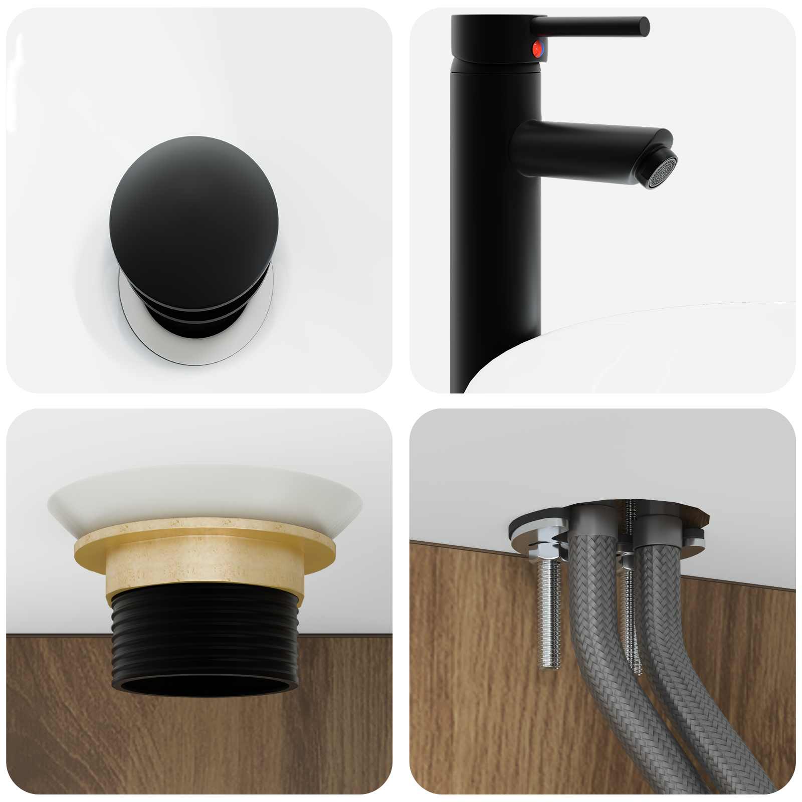 Set ormarića za kupaonicu 4 pcs Hrast artisan