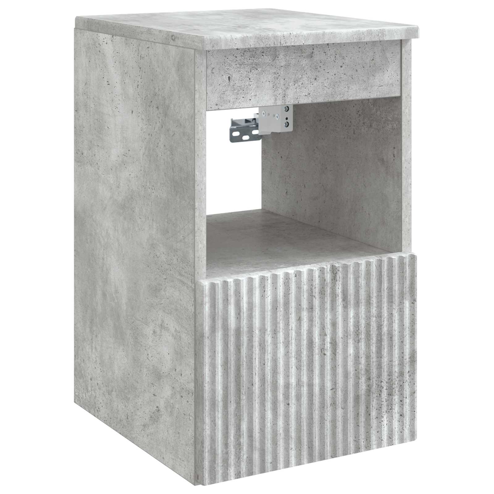 Set ormarića za kupaonicu 5 pcs Betonska siva 43 x 16 x 62,5 cm