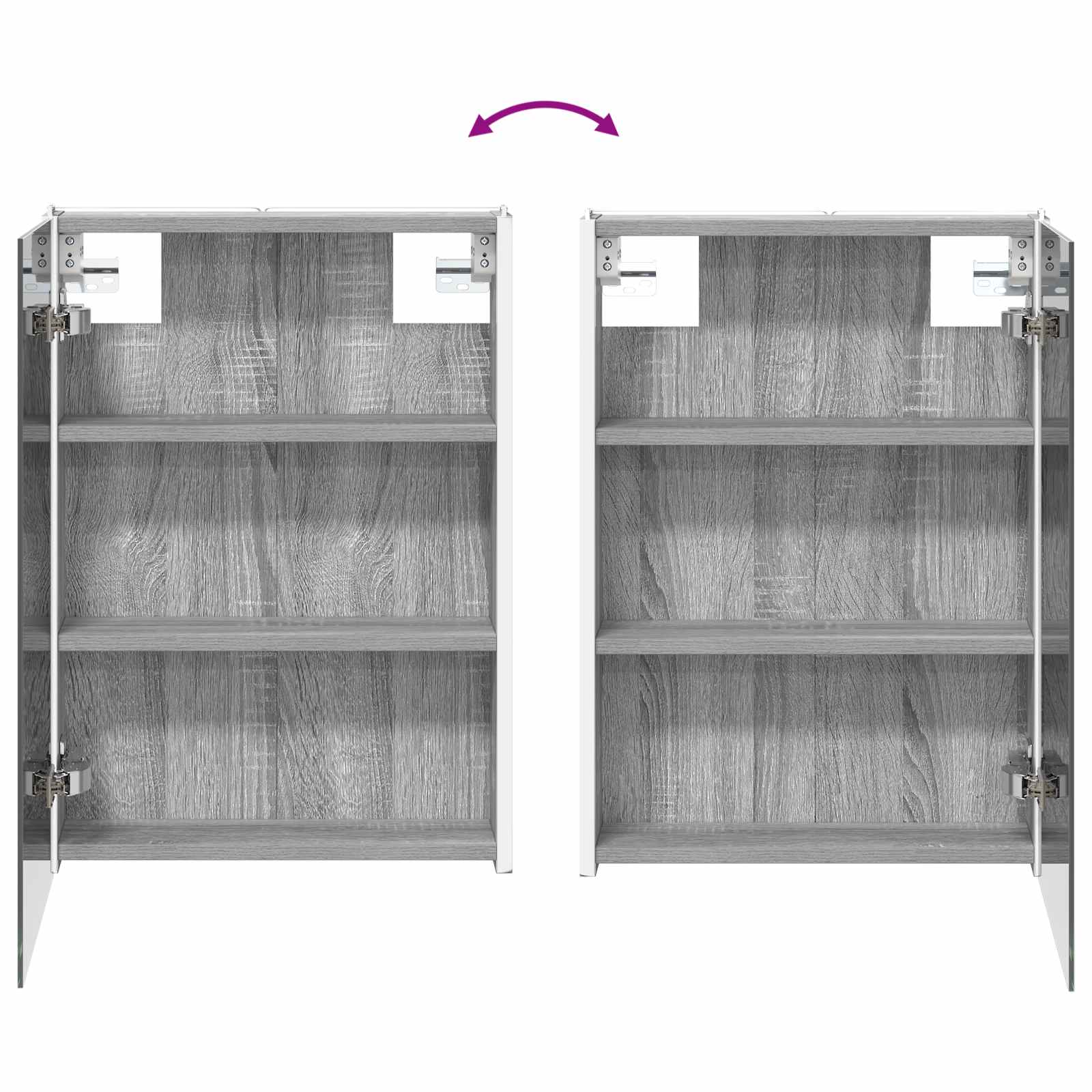 Set ormarića za kupaonicu 5 pcs Siva Sonoma 43 x 11,5 x 60,5 cm