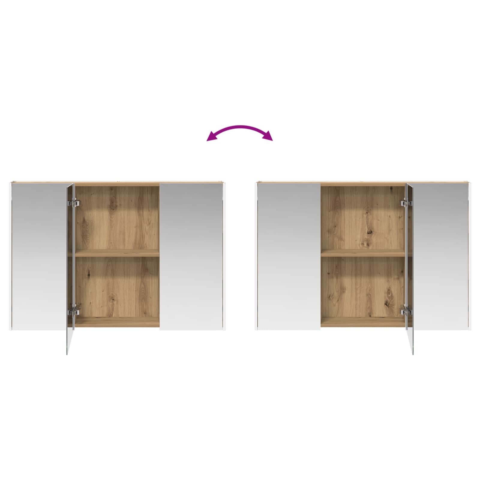 Set ormarića za kupaonicu 4 pcs Hrast artisan