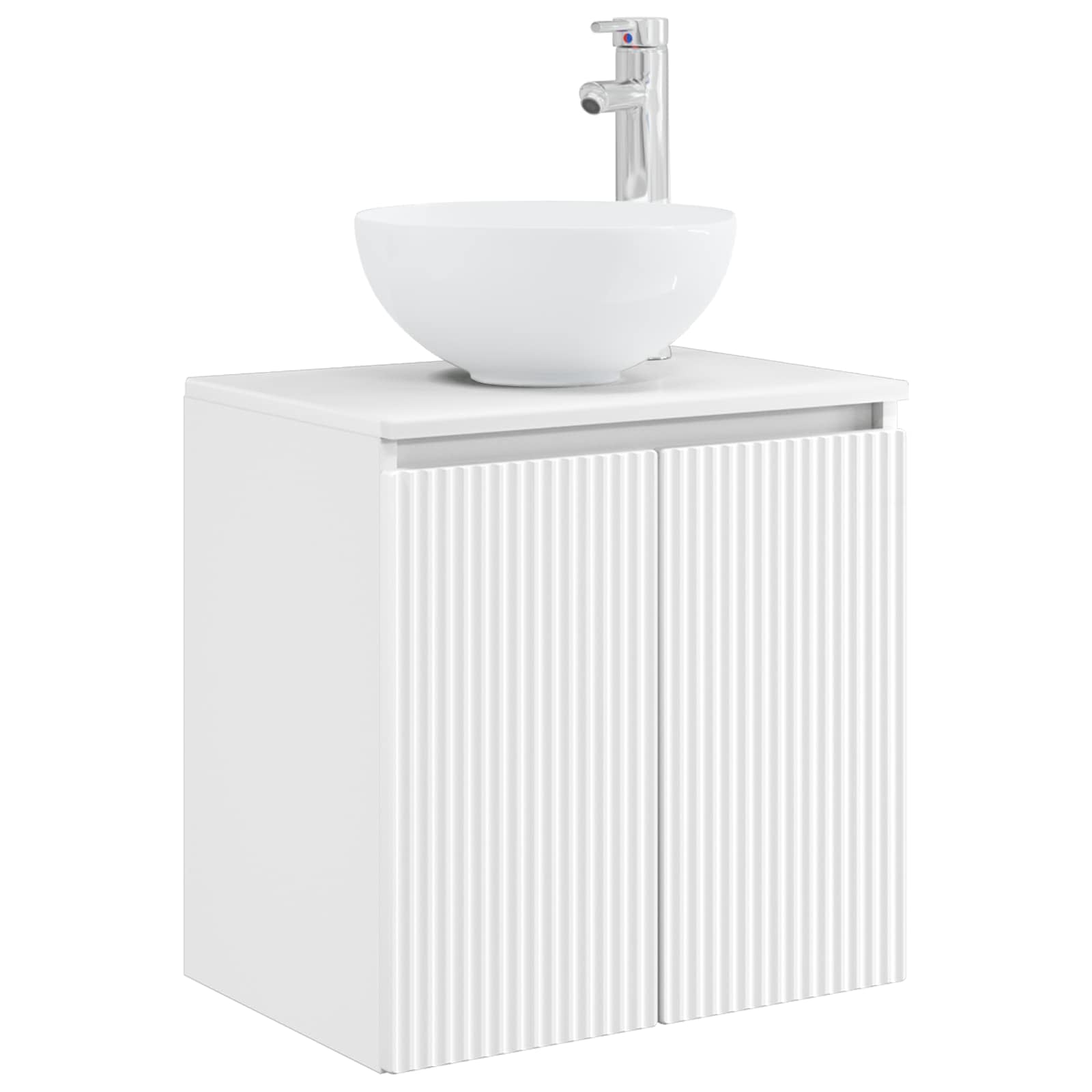 Set ormarića za kupaonicu 4 pcs Bijela 100 x 14,5 x 70 cm