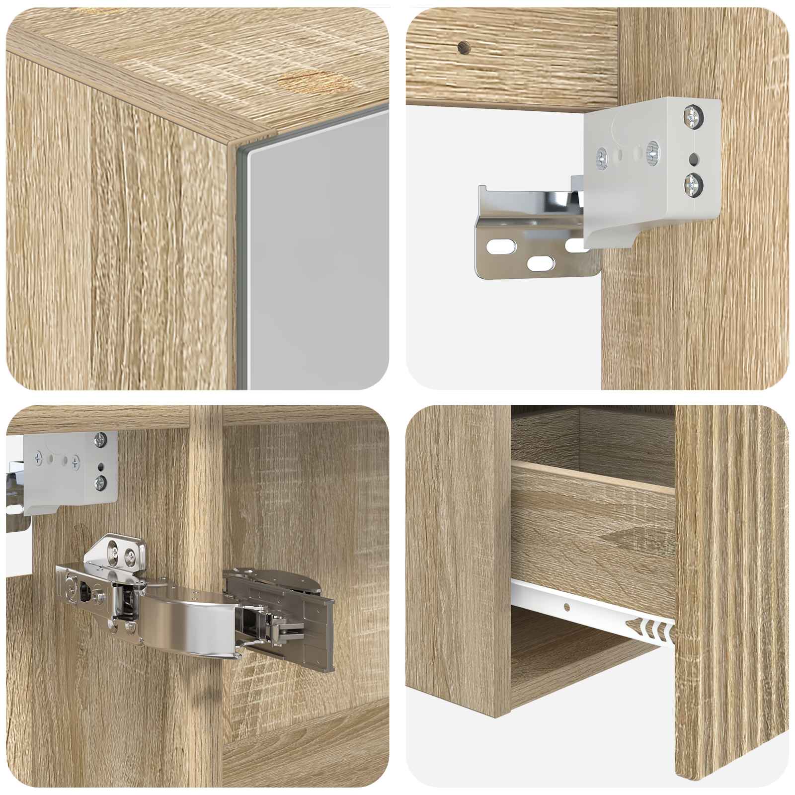Set ormarića za kupaonicu 5 pcs Hrast sonoma 50 x 14,5 x 70 cm