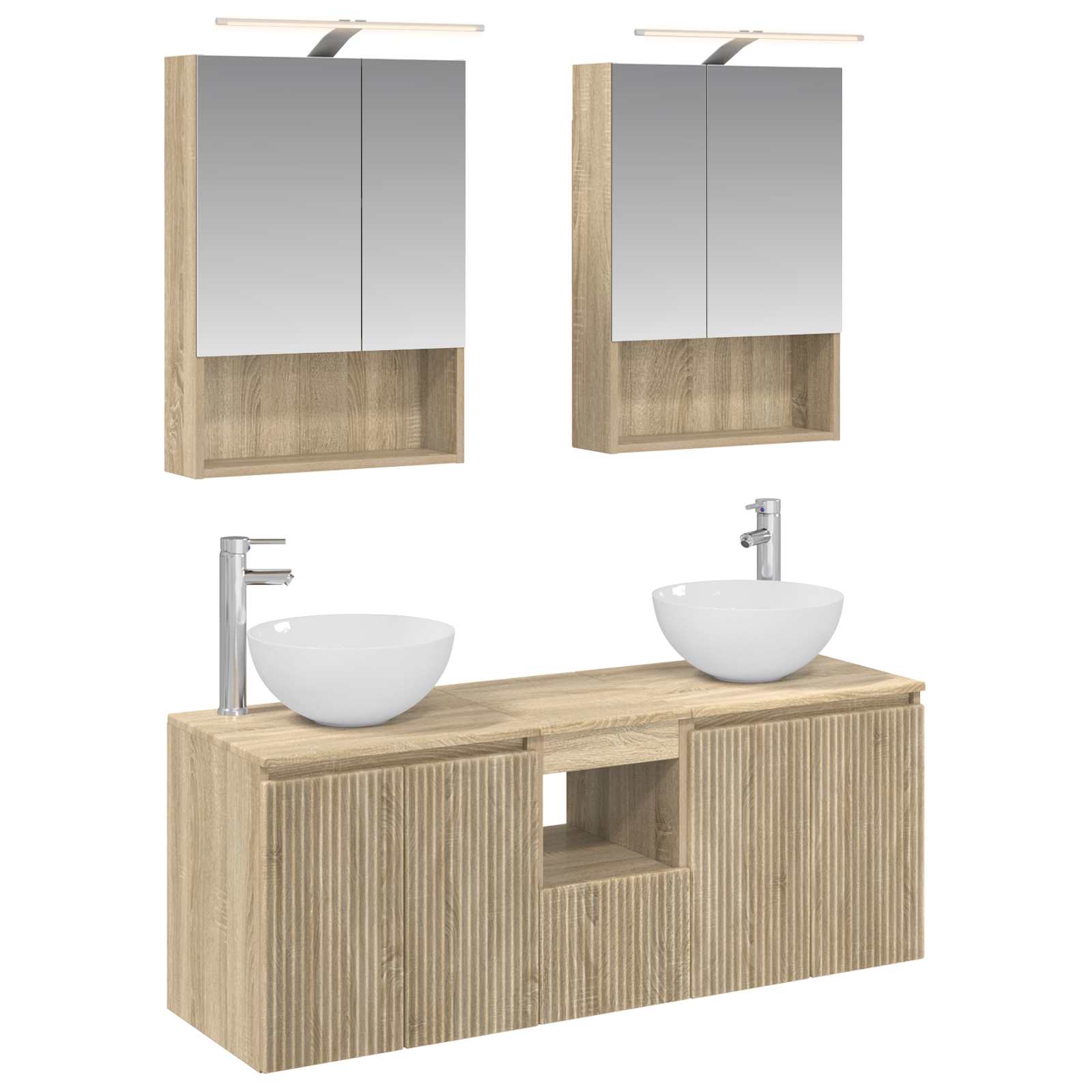 Set ormarića za kupaonicu 5 pcs Hrast sonoma 50 x 14,5 x 70 cm