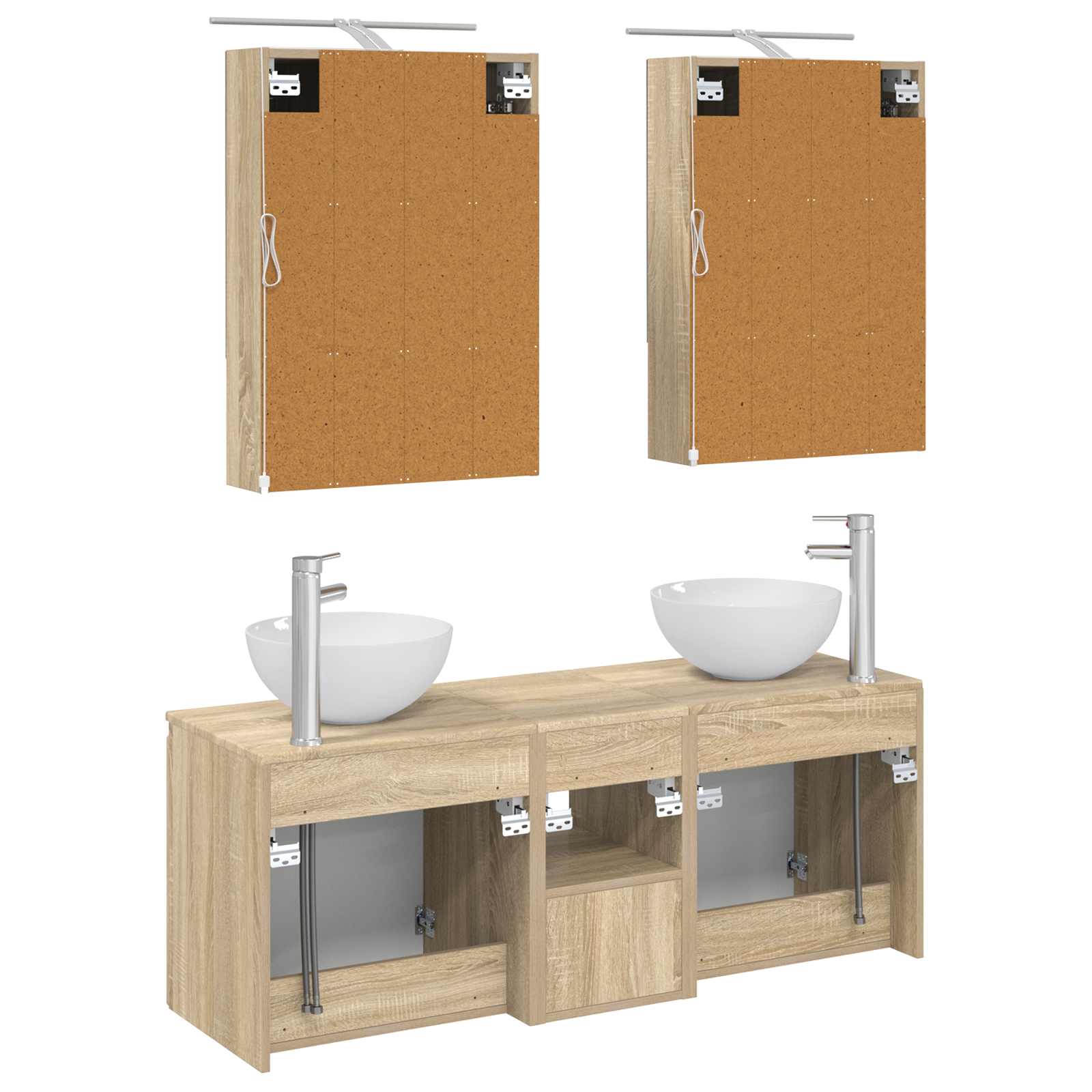 Set ormarića za kupaonicu 5 pcs Hrast sonoma 50 x 14,5 x 70 cm