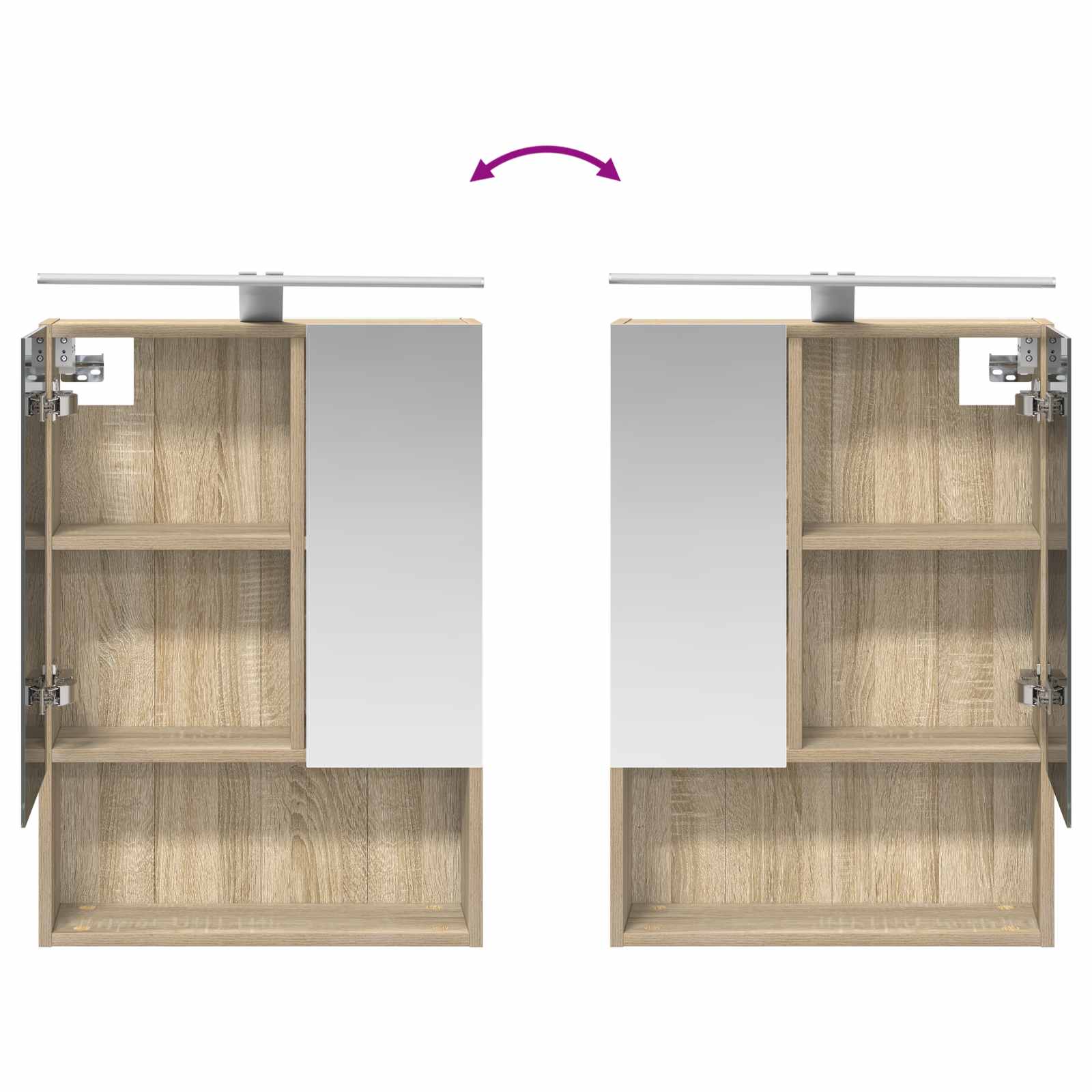 Set ormarića za kupaonicu 5 pcs Hrast sonoma 50 x 14,5 x 70 cm