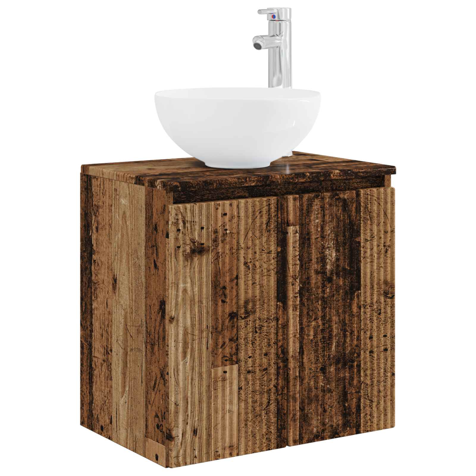 Set ormarića za kupaonicu 5 pcs Staro drvo 53 x 15,5 x 70 cm