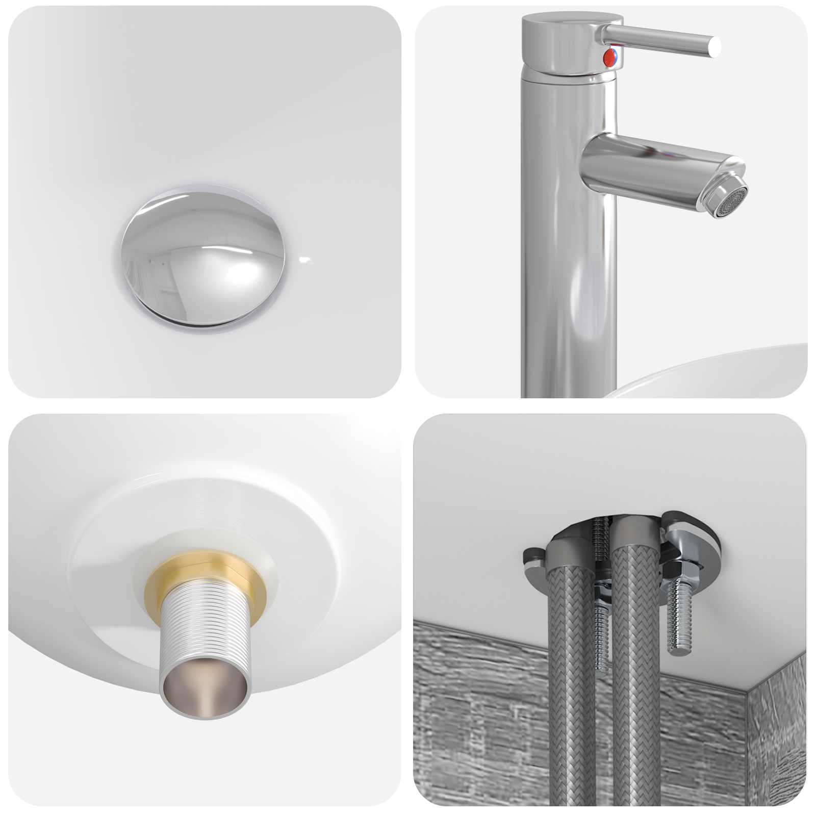 Set ormarića za kupaonicu 4 pcs Siva Sonoma Konstruirano drvo