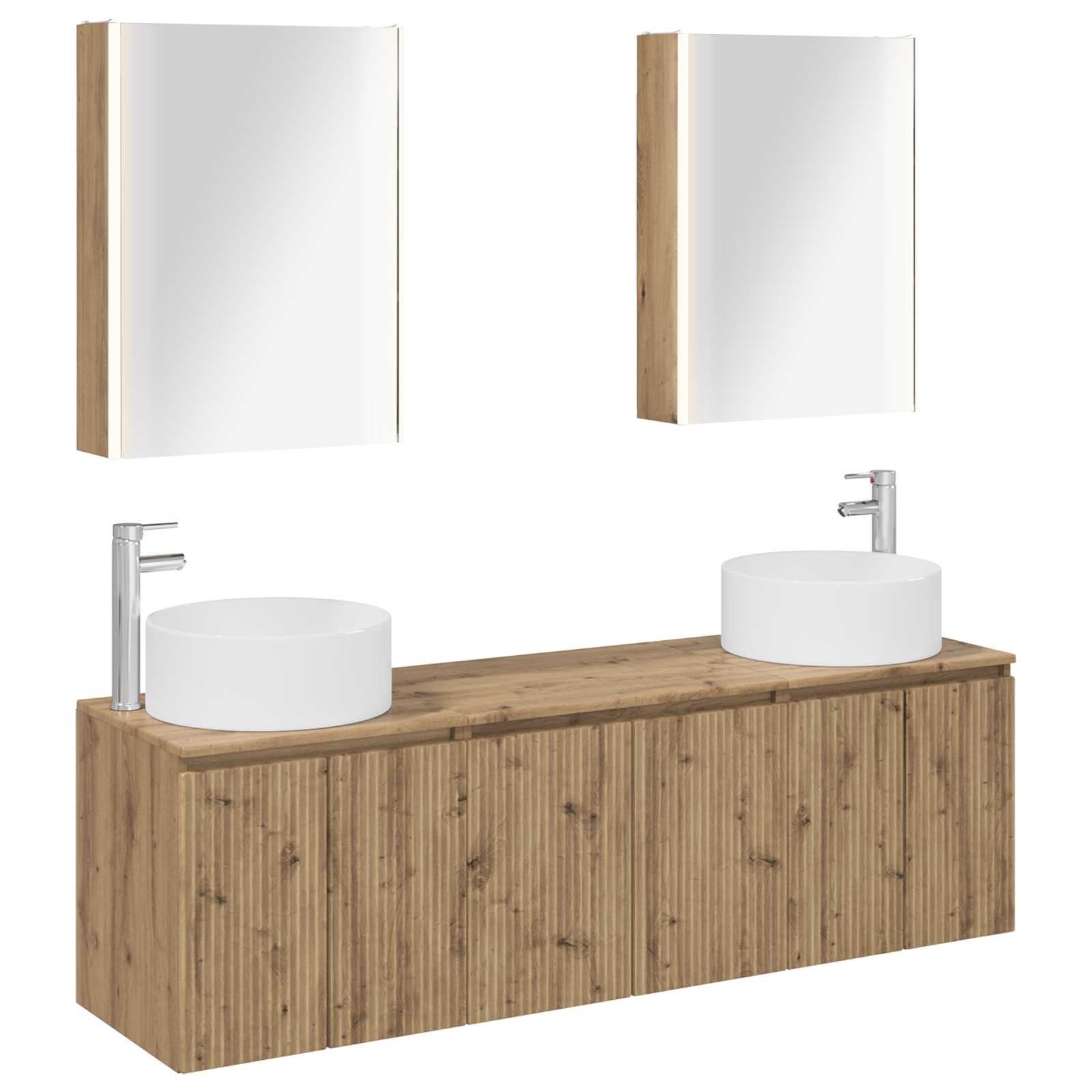 Set ormarića za kupaonicu 5 pcs Hrast artisan Konstruirano drvo