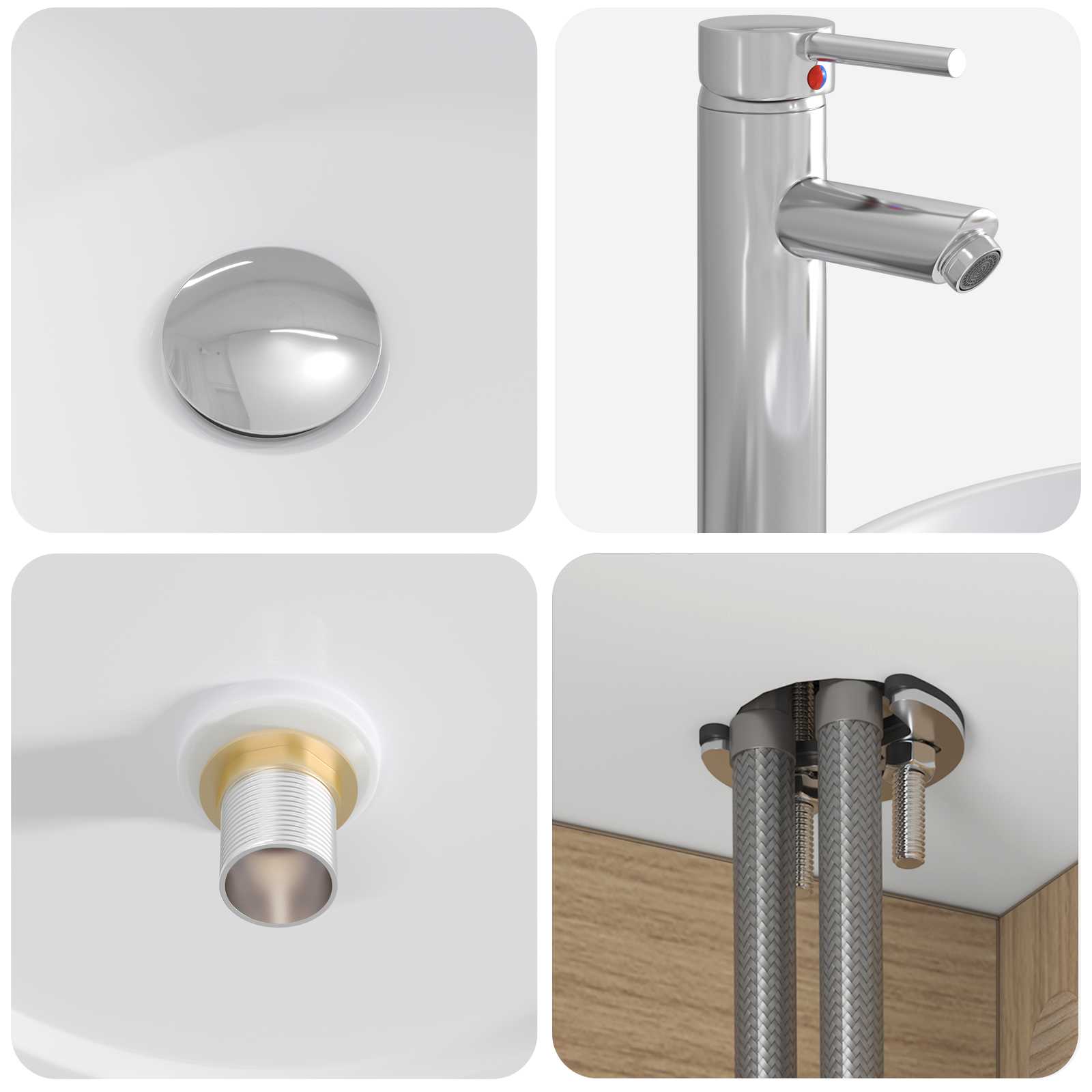 Set ormarića za kupaonicu 4 pcs Hrast artisan