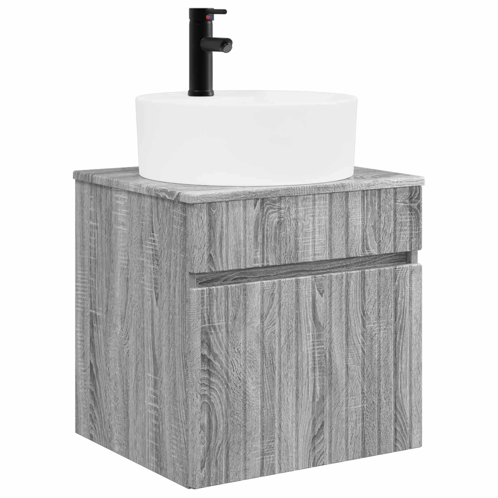 Set ormarića za kupaonicu 5 pcs Siva Sonoma 50 x 14,5 x 70 cm