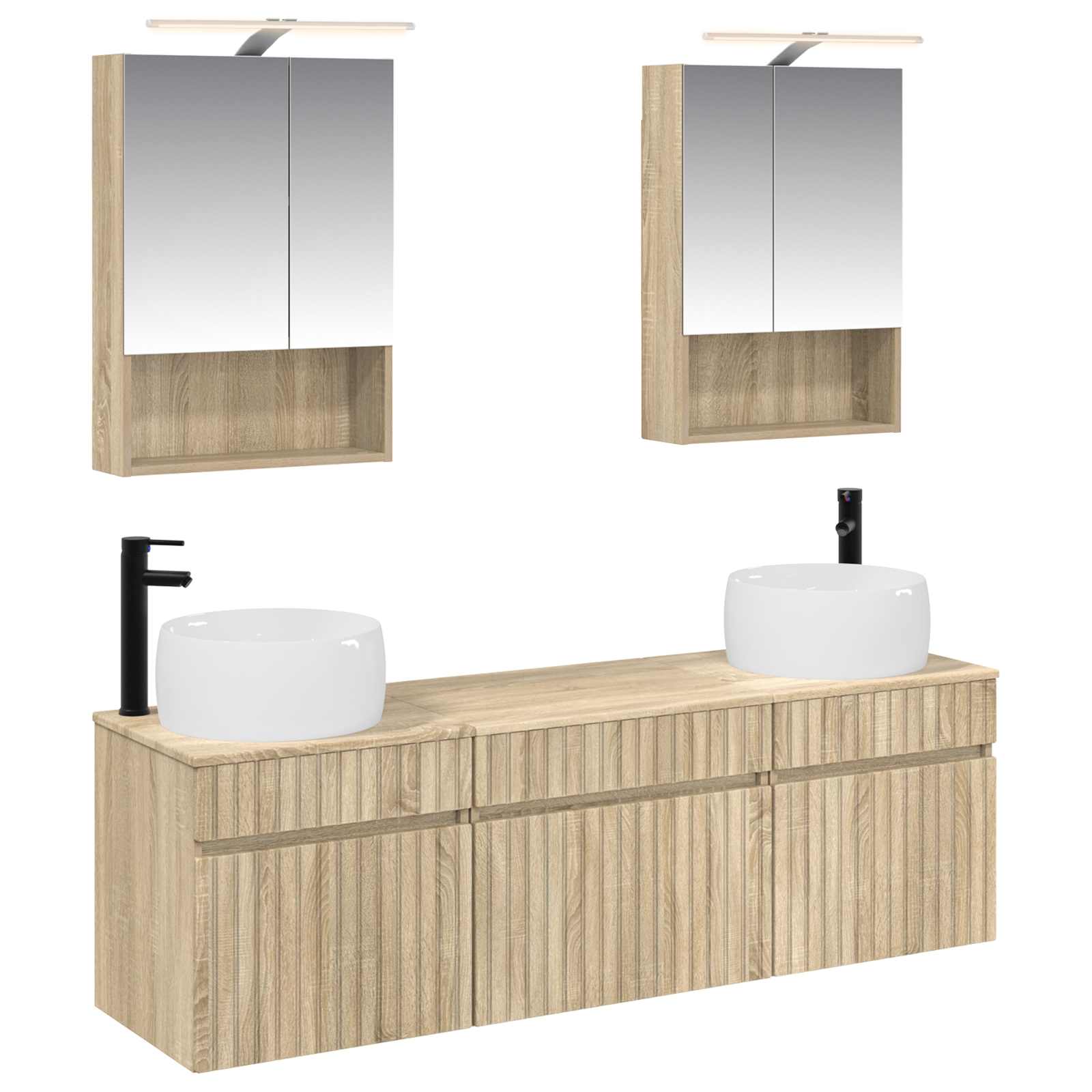 Set ormarića za kupaonicu 5 pcs Hrast sonoma 50 x 14,5 x 70 cm