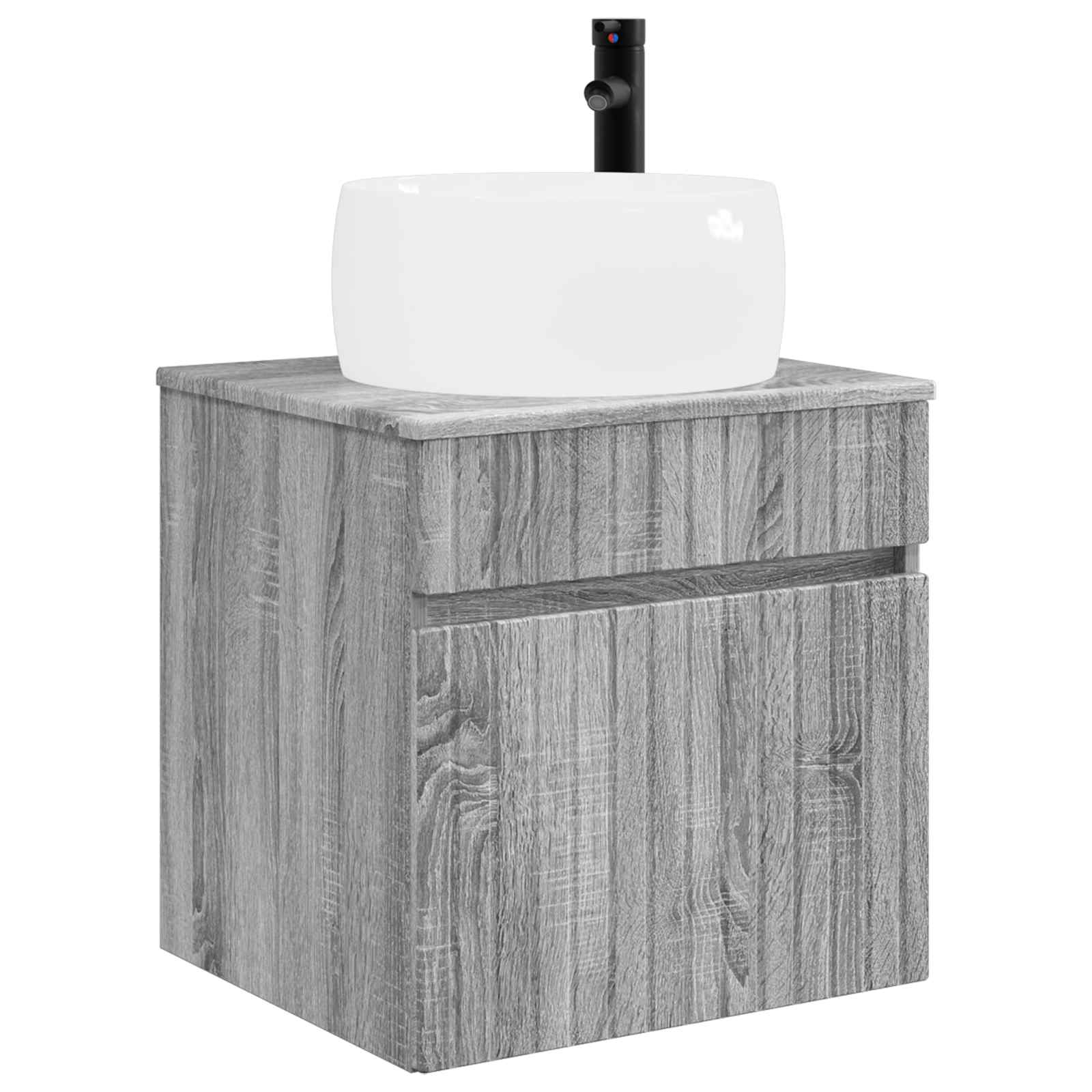Set ormarića za kupaonicu 5 pcs Siva Sonoma 53 x 15,5 x 70 cm