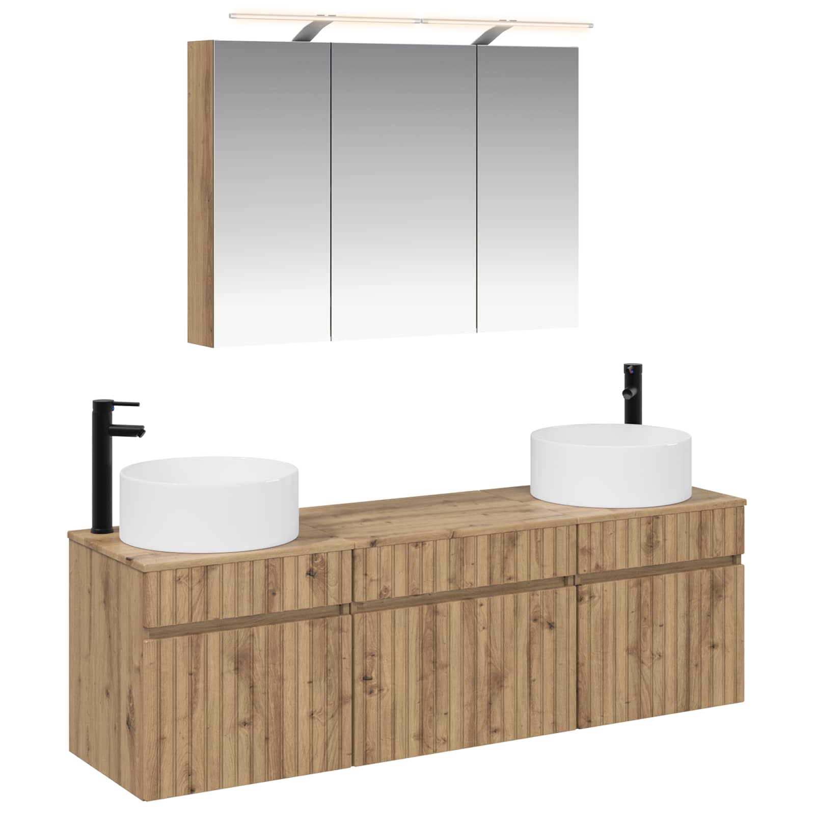 Set ormarića za kupaonicu 4 pcs Hrast artisan