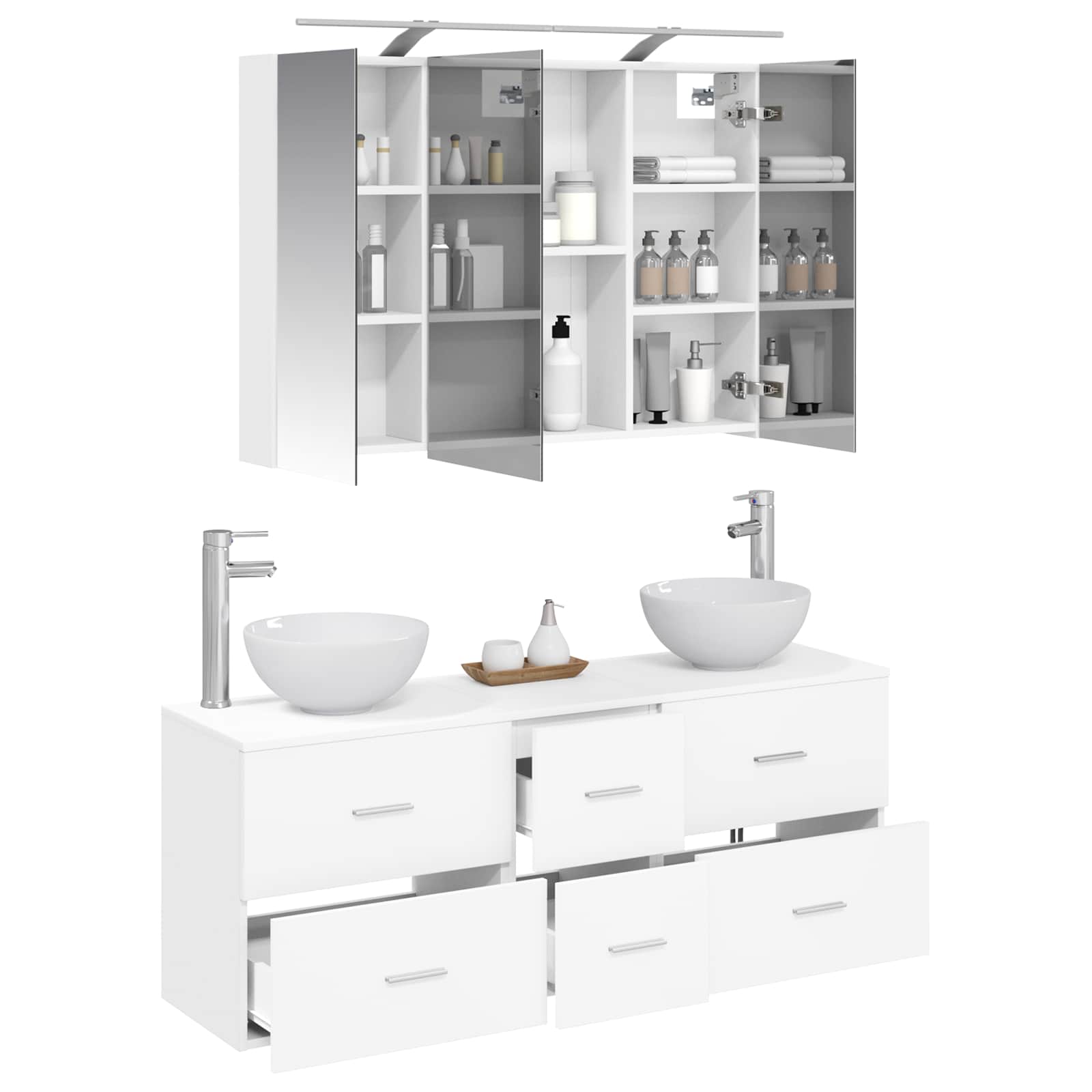 Set namještaja za kupaonicu 4 pcs Bijela