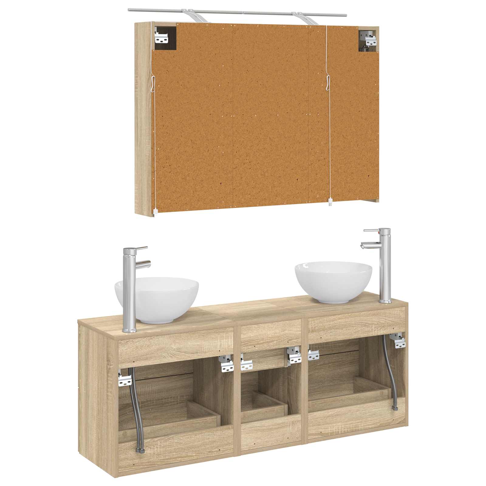 Set namještaja za kupaonicu 4 pcs Hrast sonoma