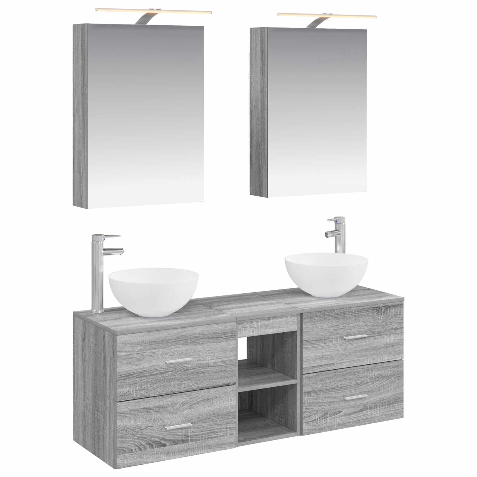 Set namještaja za kupaonicu 5 pcs Siva Sonoma